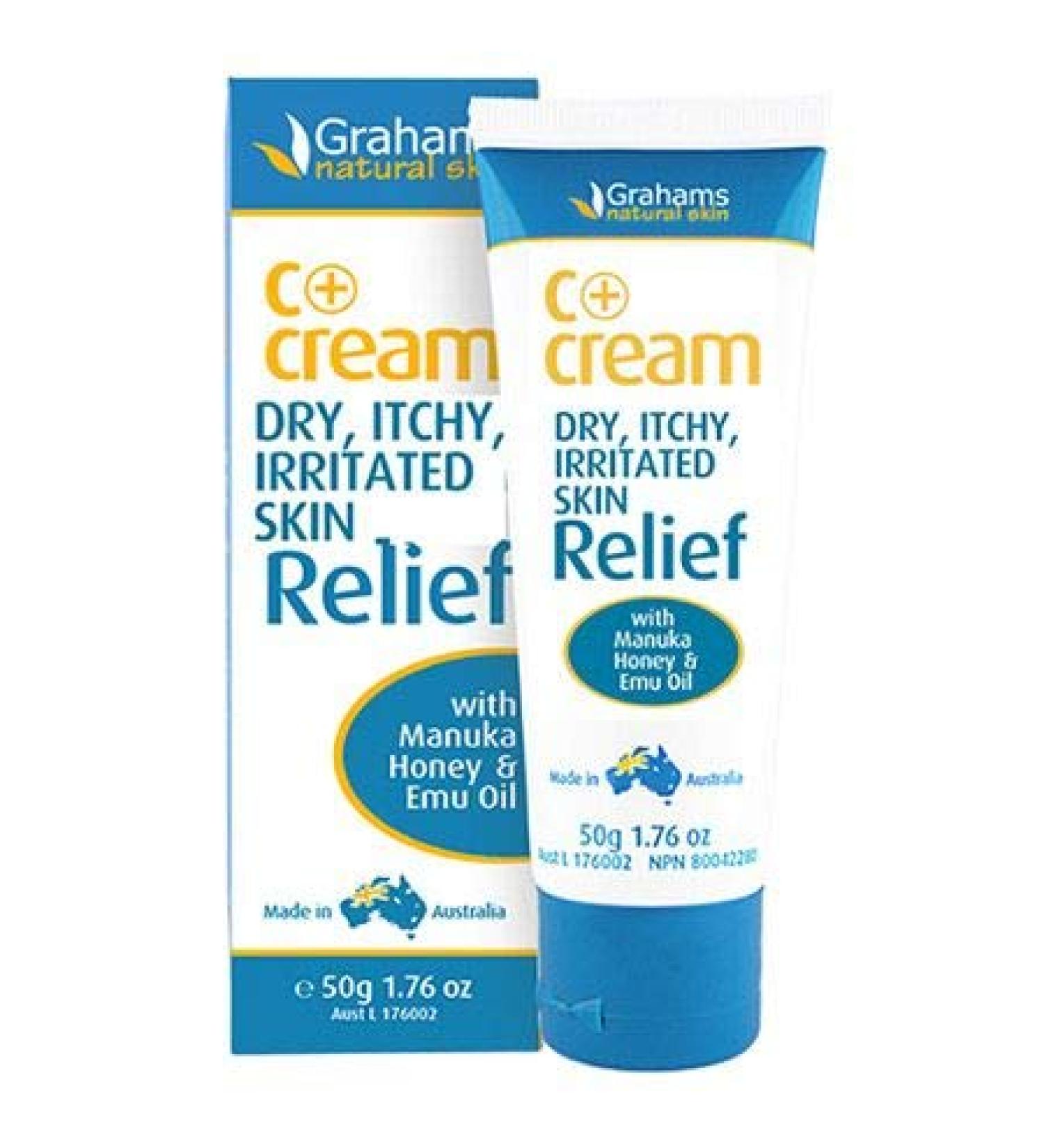MC GRAHAMS C+ CREAM 50G - Calendula Propolis Emu Oil & Centella Asiatica to soothe and calm dry & itchy skin while replenishing the problem skin.