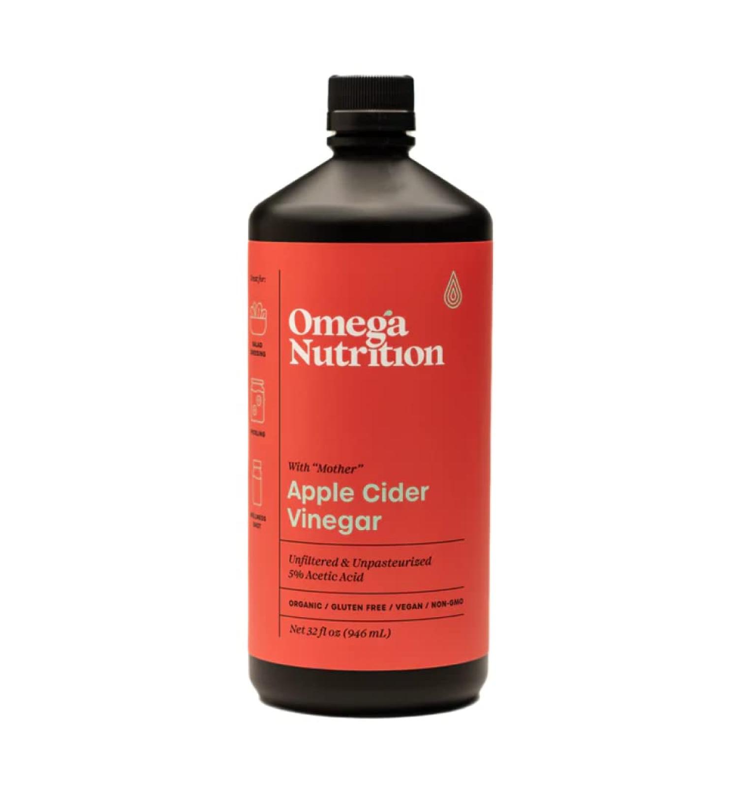 Omega Nutrition Organic Apple Cider Vinegar 946mL (Pack of1) - Buy Online on GoSupps.com