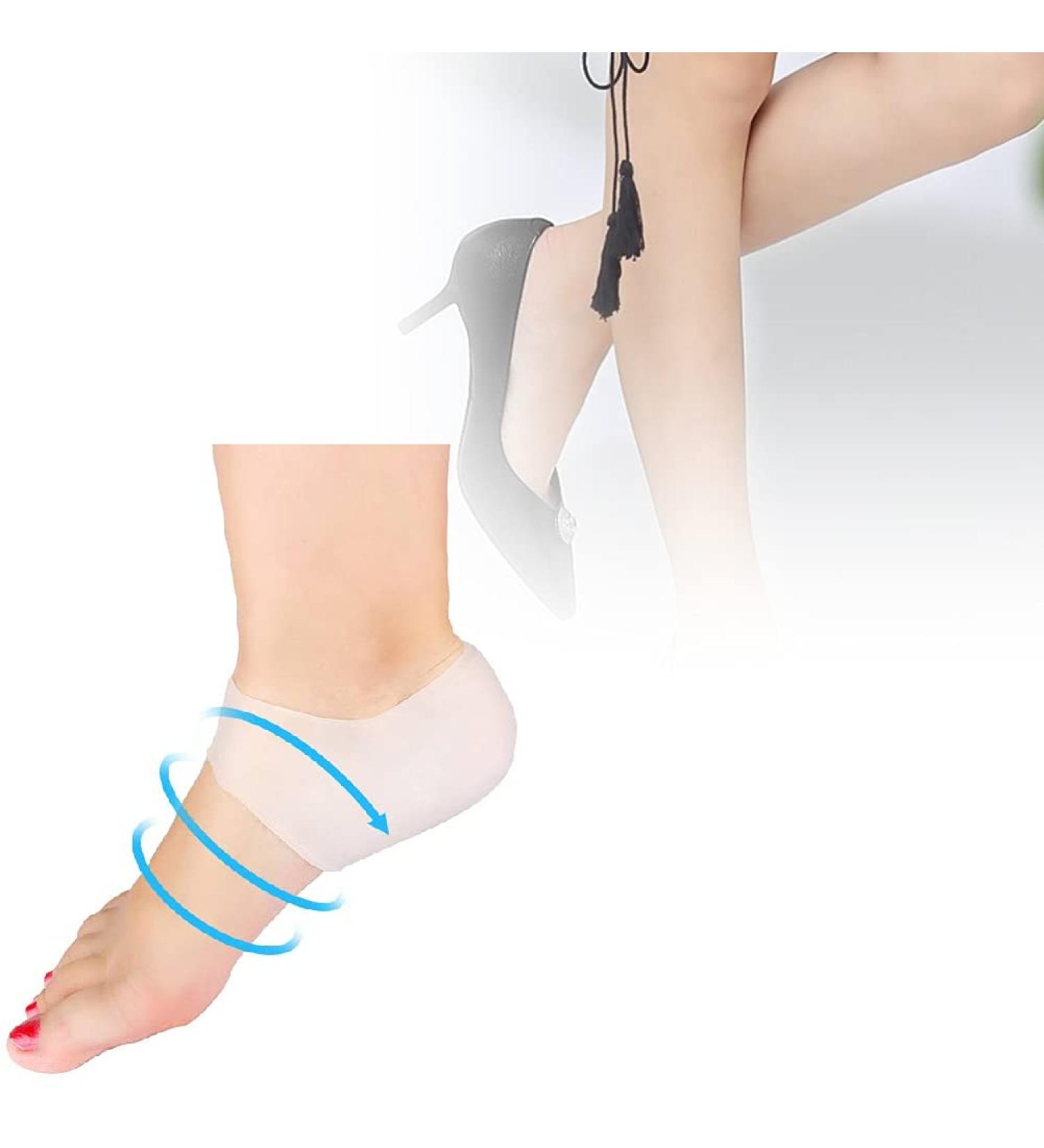 Buy Silicone Gel Socks for Heel Protection - Breathable Foot Sleeves for Cracked Heels & Plantar Fasciitis Pain Relief | Unisex - Buy Online on GoSupps.com