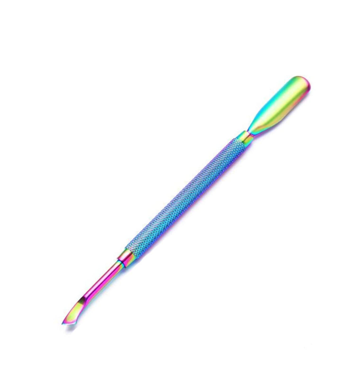 Nail Art Pusher Dead Skin Remover Stick Rod Gel Polish Stainless Steel Tweezers Nail Cutter Nail Art Tool Pedicure 016