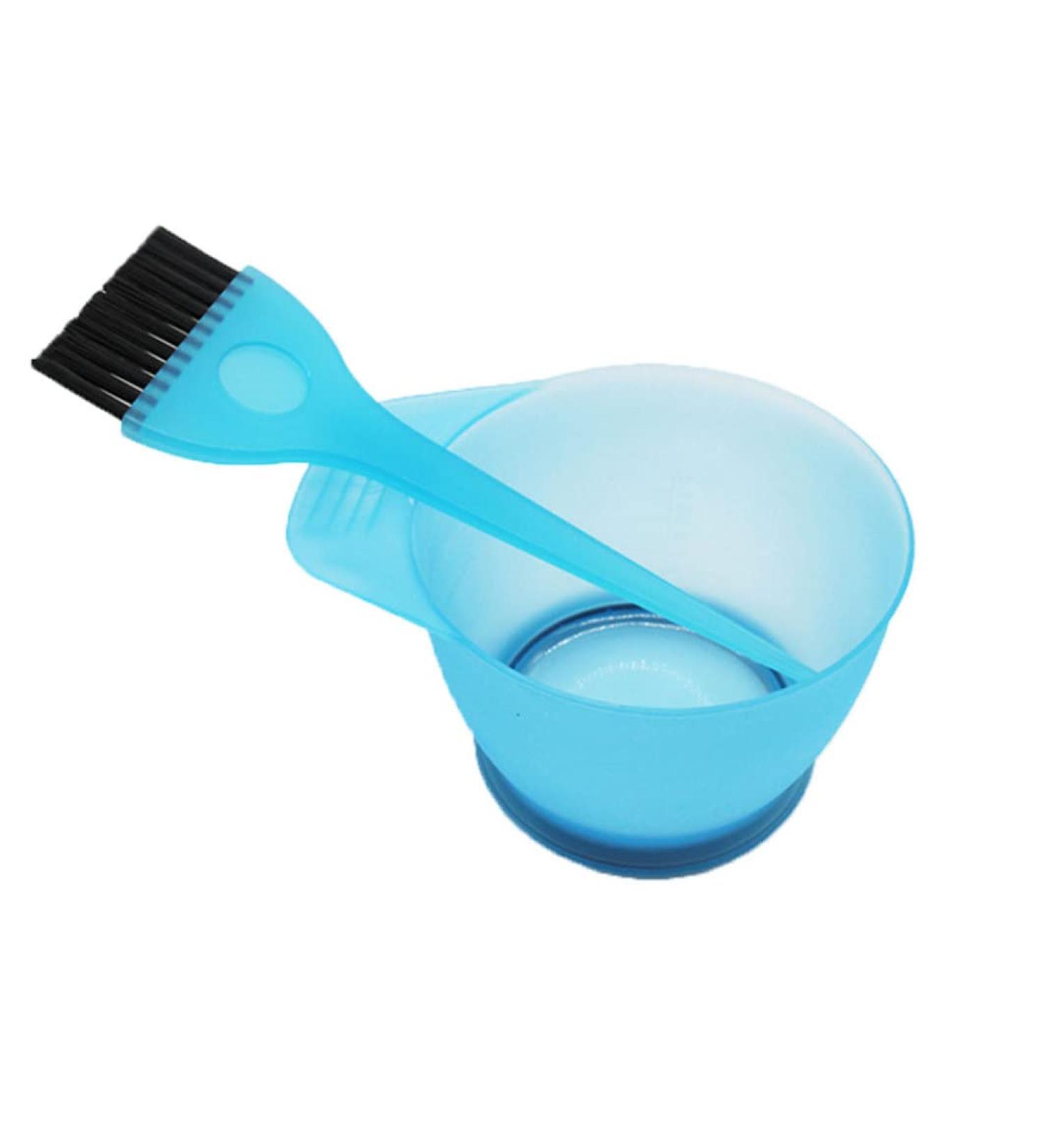 1 Set Hair Dye Color Brush and Bowl Set Hair Color Brush Mixing Bowl Kit for Hair Tint Dying Coloring Applicator Blue hair color brush - Buy Online on GoSupps.com