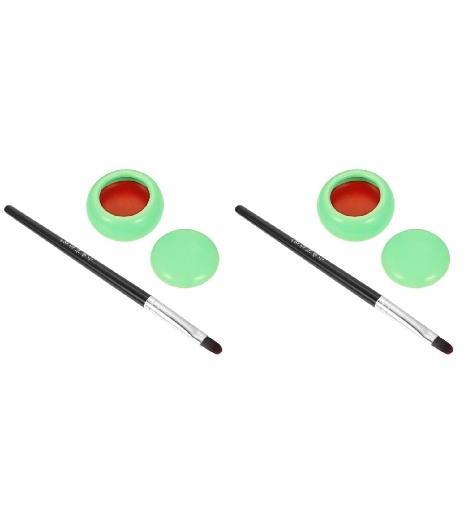 SUBOFAN ABOOFAN 2Pcs Lipstick Blush Eyeshadow Vintage Blusher Moisturizing Lipstick Eyeshadow Cheek Blusher Multifunctional Blusher Creative Blusher Eyeshadow Eye Shadow Face - Buy Online on GoSupps.com