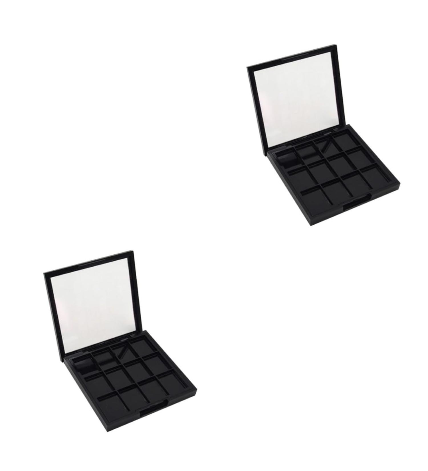 Healeved 2 Pcs 12 Empty Eyeshadow Dish Blush Palette Eyeshadow Palette Travel Eyeshadow Empty Eye Shadow Case 1 count (Pack of 1) Blackx2pcs - Buy Online on GoSupps.com