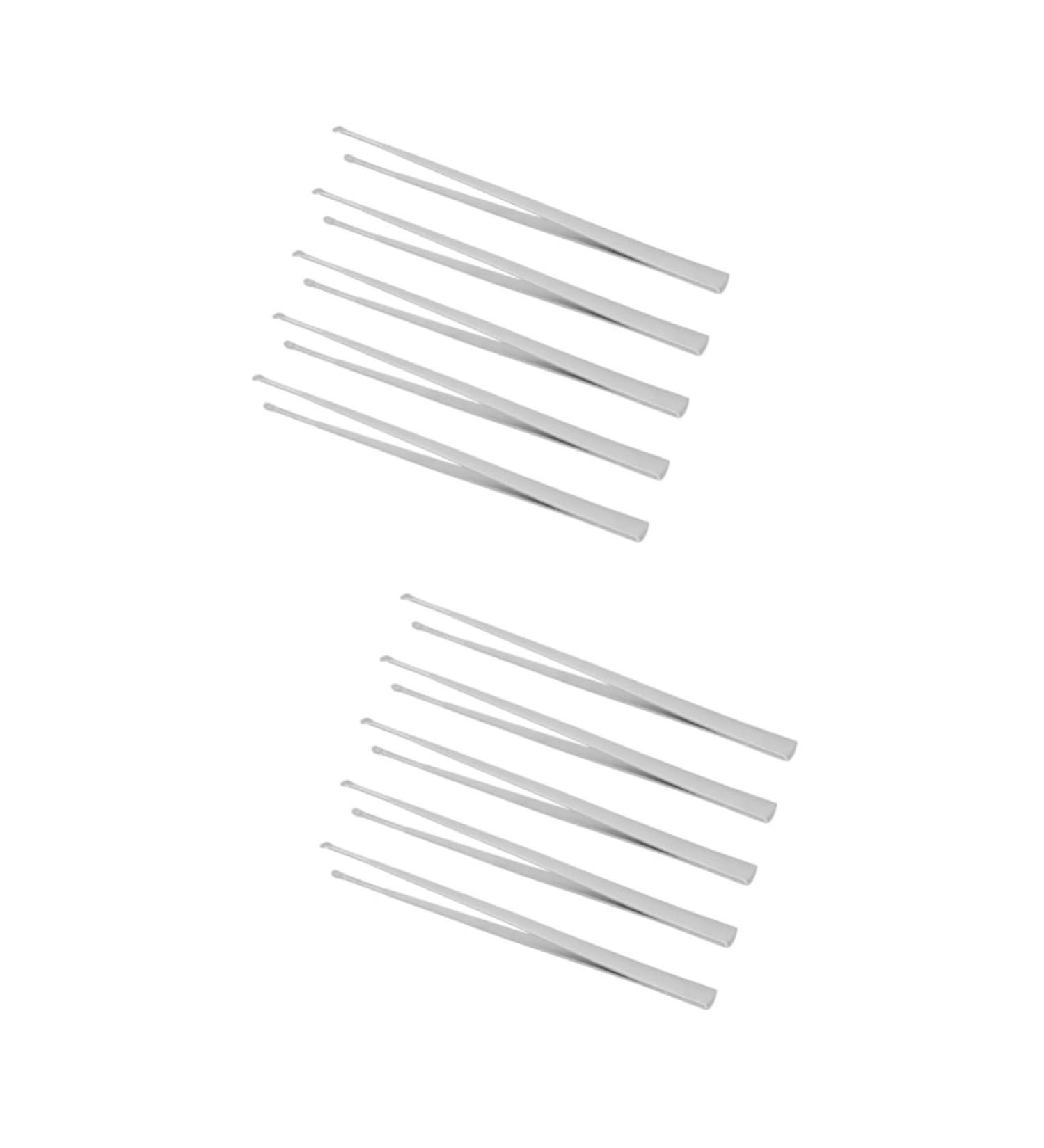 ULTECHNOVO Ear Spoon 10 Pcs Ear Twizzers Hair Tweezers Forceps Tweazers Tweasers Stainless Steel Tweezers Cleaning Tool Cleaner Metal Twizzer Silverx2pcs 15.8*1cmx2pcs - Buy Online on GoSupps.com