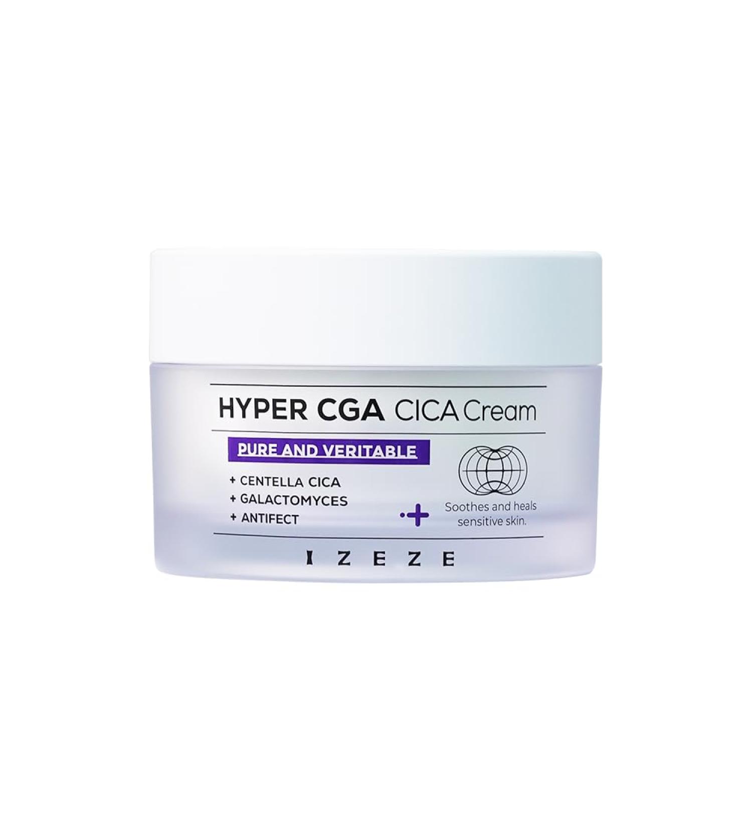 Hyper CGA Cica Cream 50ml - Low-Irritation Soothing Cream for Sensitive Skin | Moisturizing & Elasticity with Centella & Antifect - Buy Online on GoSupps.com