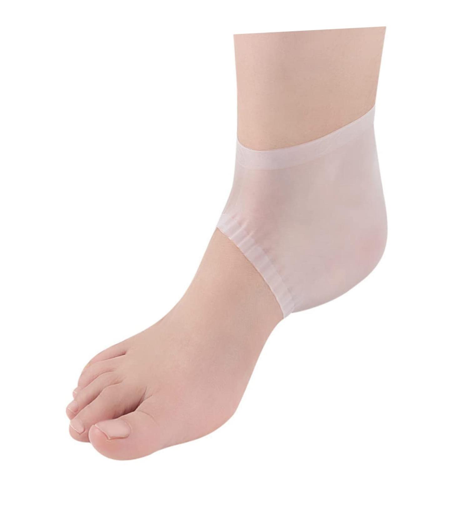 Beavorty 1 Pair Heel Cups Silicone Heel Protectors Silicone Socks Anti- Slip Silicone Feet Heel Socks Heel Guard for Men& Women Shoe Filler Gelt White Anti-Crack Sleeve Men and Women - Buy Online on GoSupps.com