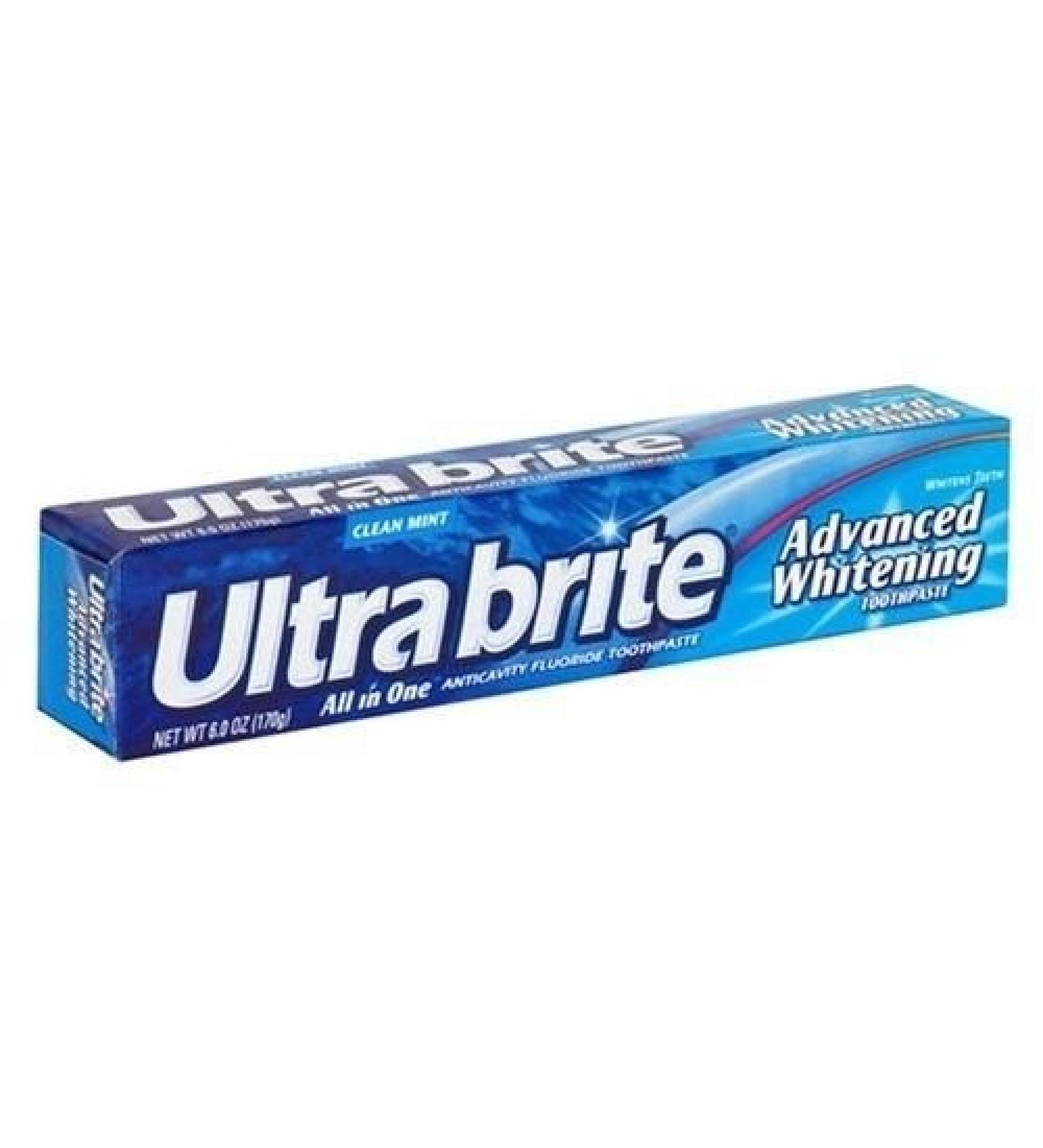 10 Ultra Brite Clean Mint Advanced Whitening Toothpaste 6-oz. Tubes by UltraBrite