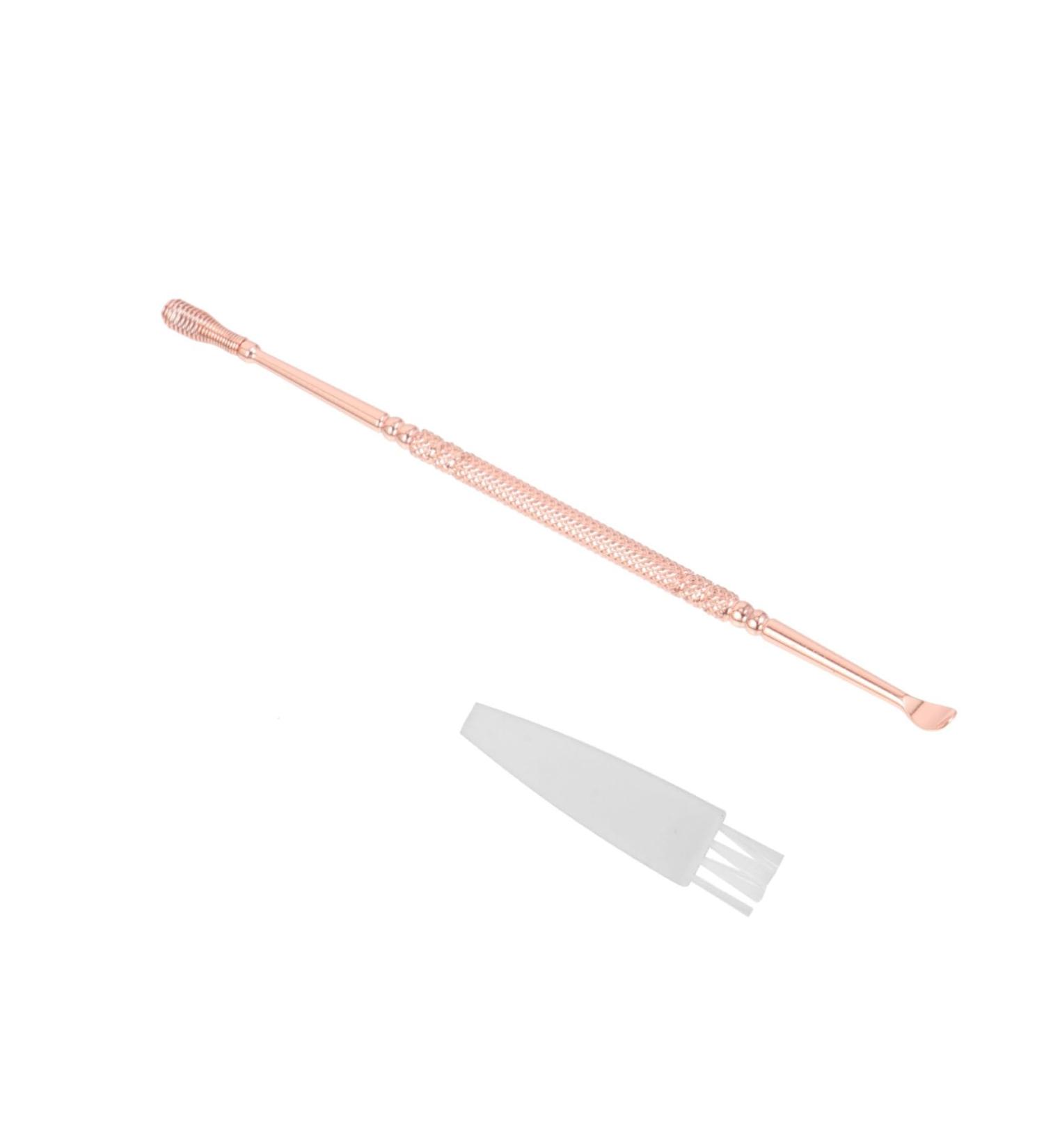 Spiral Ear Spoon - Dual Use Portable Ear Wax Cleaner | Reusable Outdoor Ear Picker | Compact Rose Gold 13x0.5CM - Buy Online on GoSupps.com
