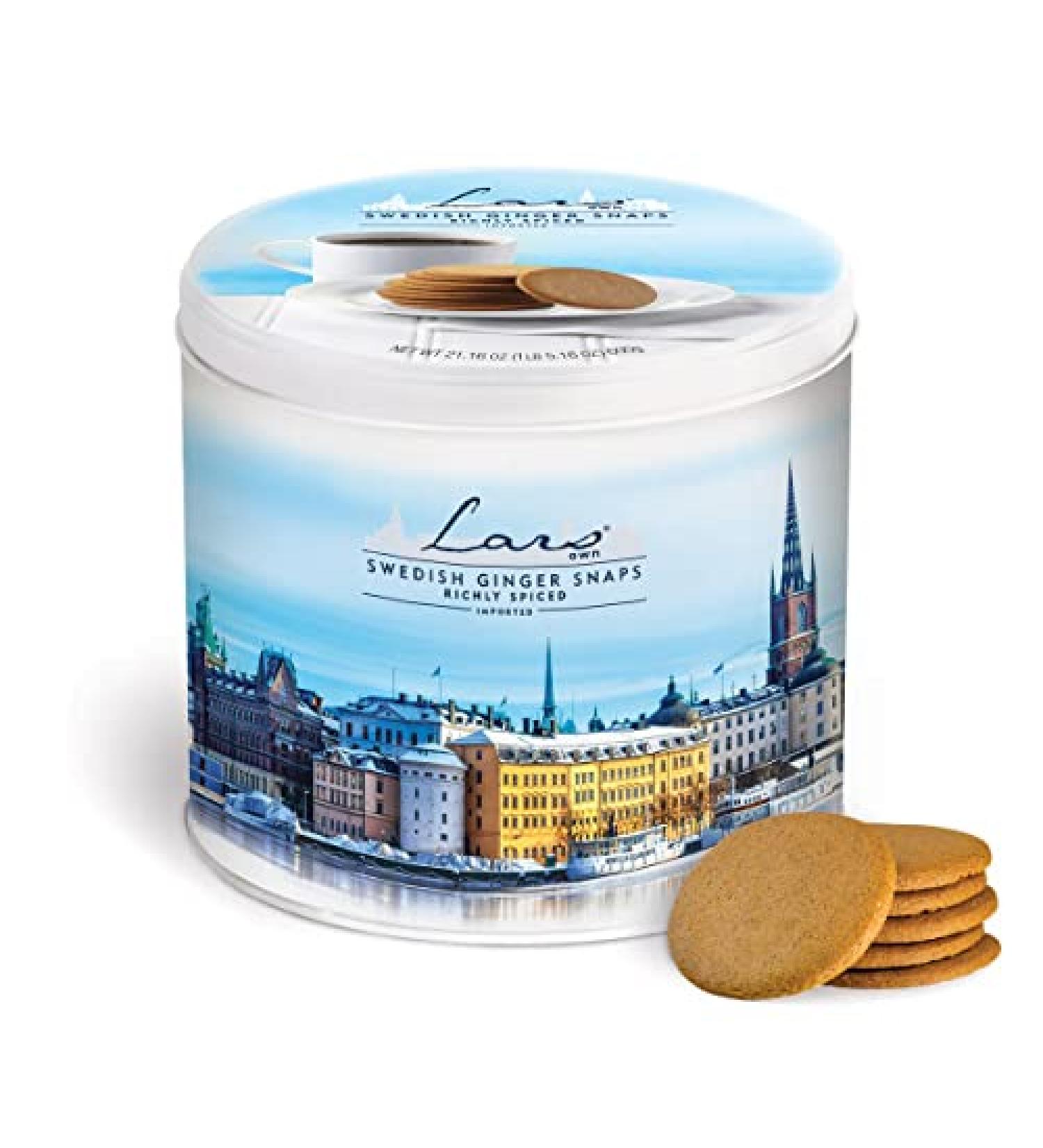 Lars Own Swedish Ginger Snaps Tin - Authentic Scandinavian Cookies - Buy Online on GoSupps.com