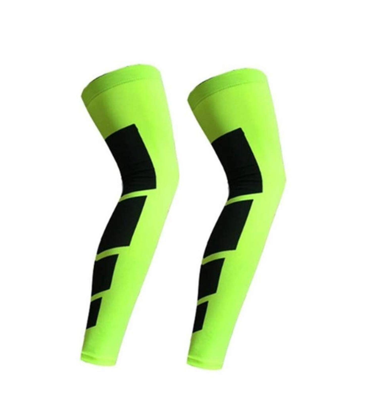 Dexlary Long Compression Knee Sleeves for Men and Women - Green, Large - Ideal for Basketball, Cycling, Sports, and Arthritis Support - Buy Online on GoSupps.com