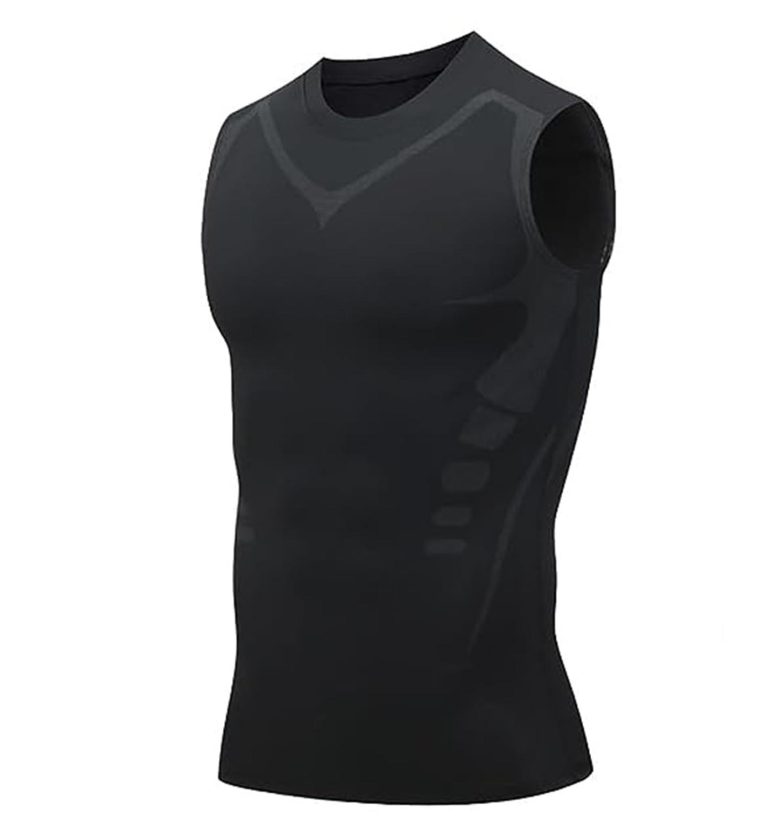 EXPECTSKY Ionic Shaping Vest for Men - Gynecomastia Compression Top for a Perfect Body - Schwarz XL - International Shipping Available - Buy Online on GoSupps.com
