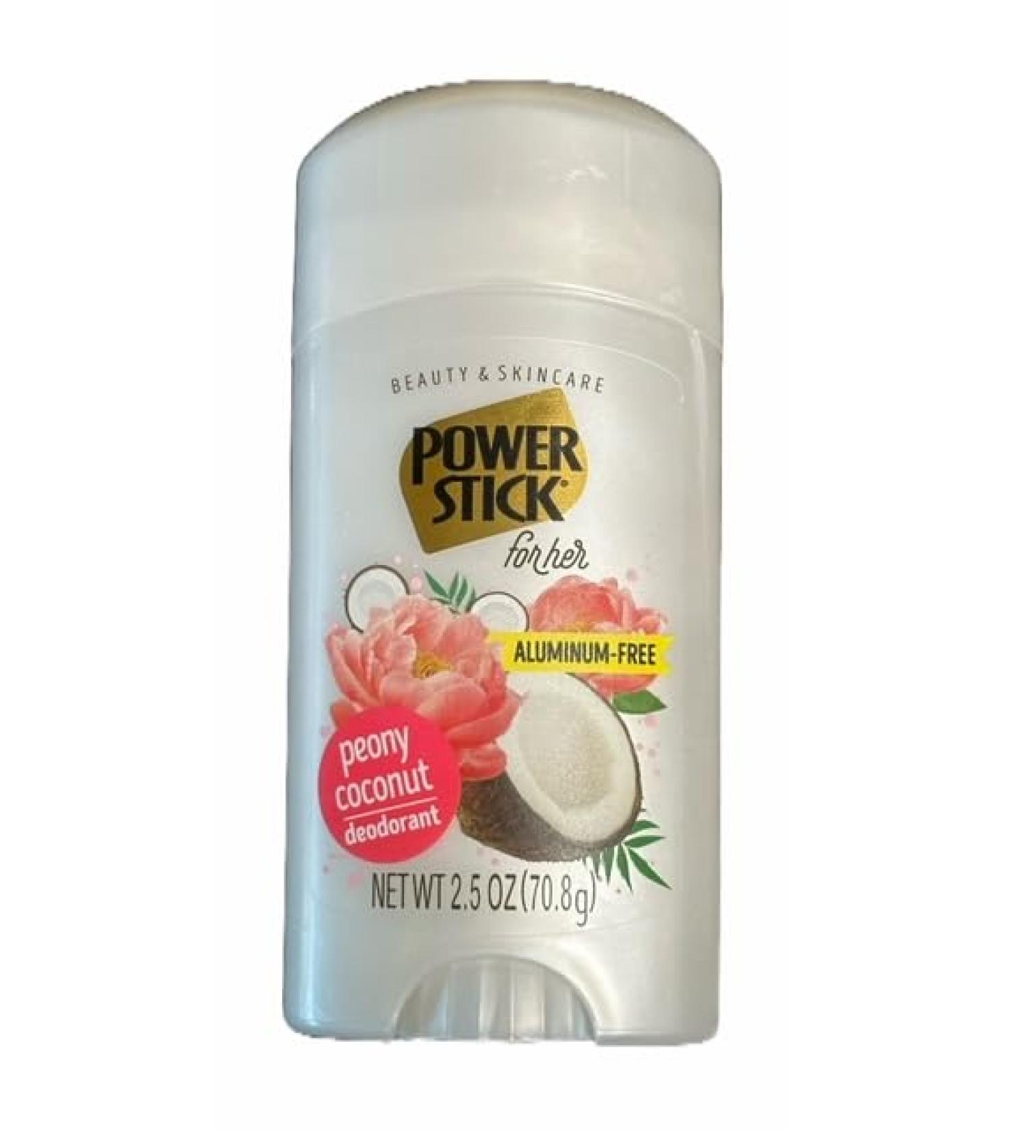 Beauty & Skin Care Power Stick for Her - Peony & Coconut | Aluminum Free | 2.5 oz (70.8g) - International Shipping Available - Buy Online on GoSupps.com
