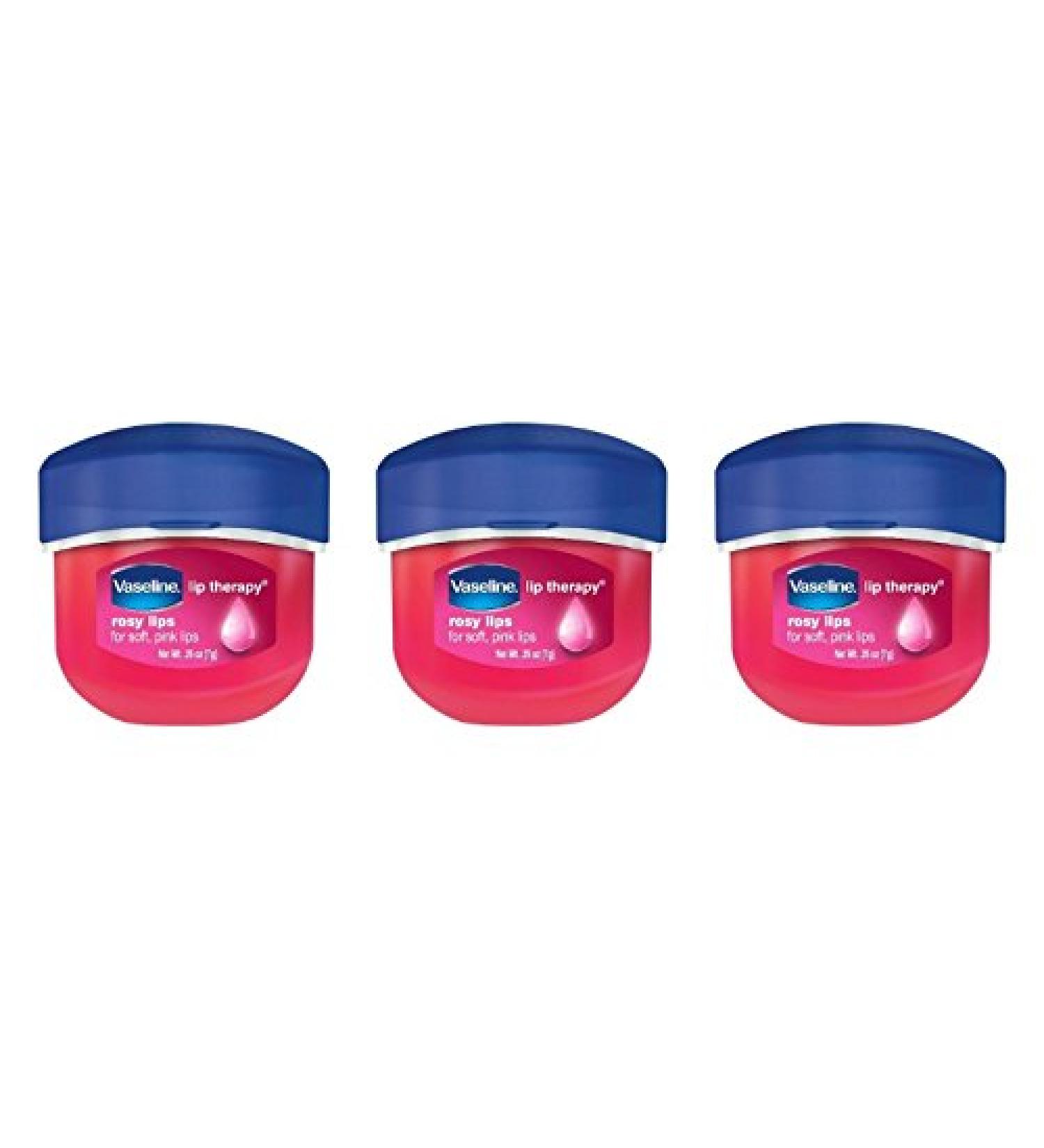 Vaseline Lip Therapy Rosy Lips Lip Balm 3 Pack 7g Each