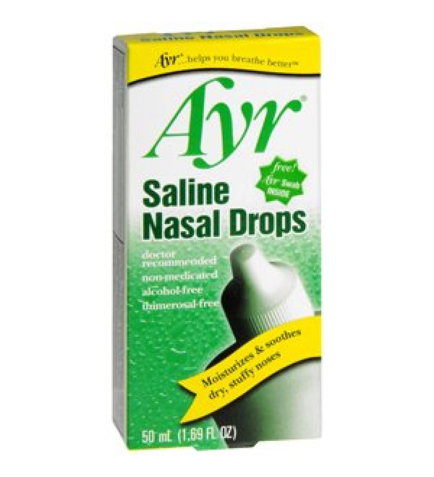 PACK OF 3 EACH AYR SALINE NASAL DROPS 50ML PT225038280