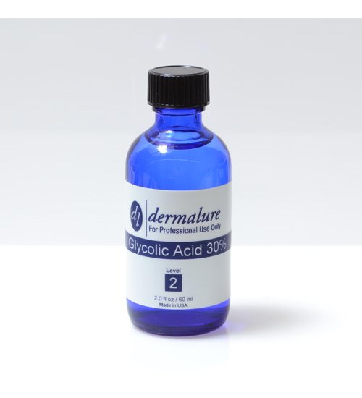 Dermalure Glycolic Acid Peel 30% 1oz. 30ml (Face Exfoliant Evens Skin Tone Minimizes Wrinkles) 1 Fl Oz (Pack of 1)
