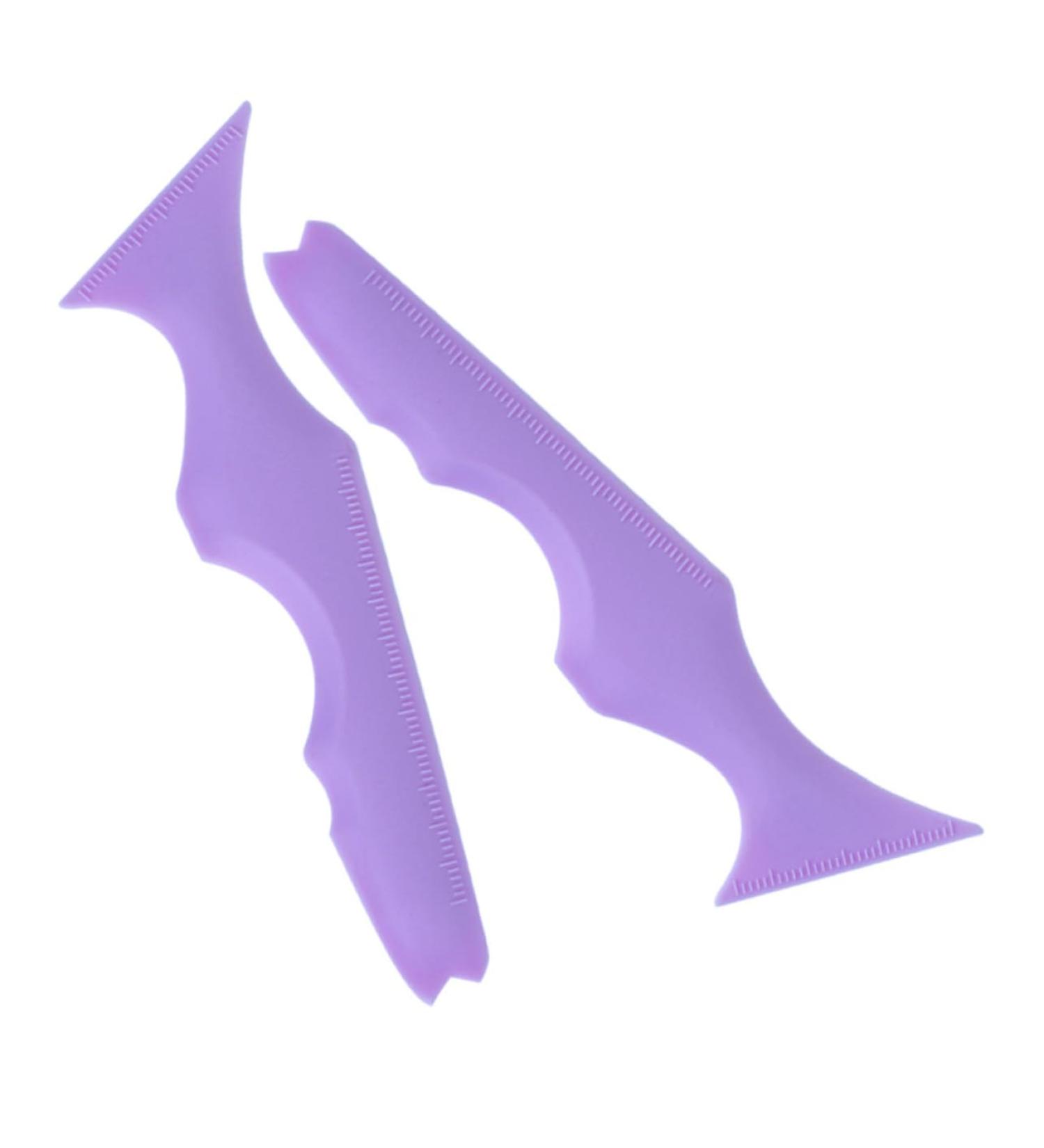 Ipetboom 2pcs Silicone Beauty Ruler Eye Shadow Birthday Crown Boy Women Eyeliner Stencils Template Board Face - Buy Online on GoSupps.com