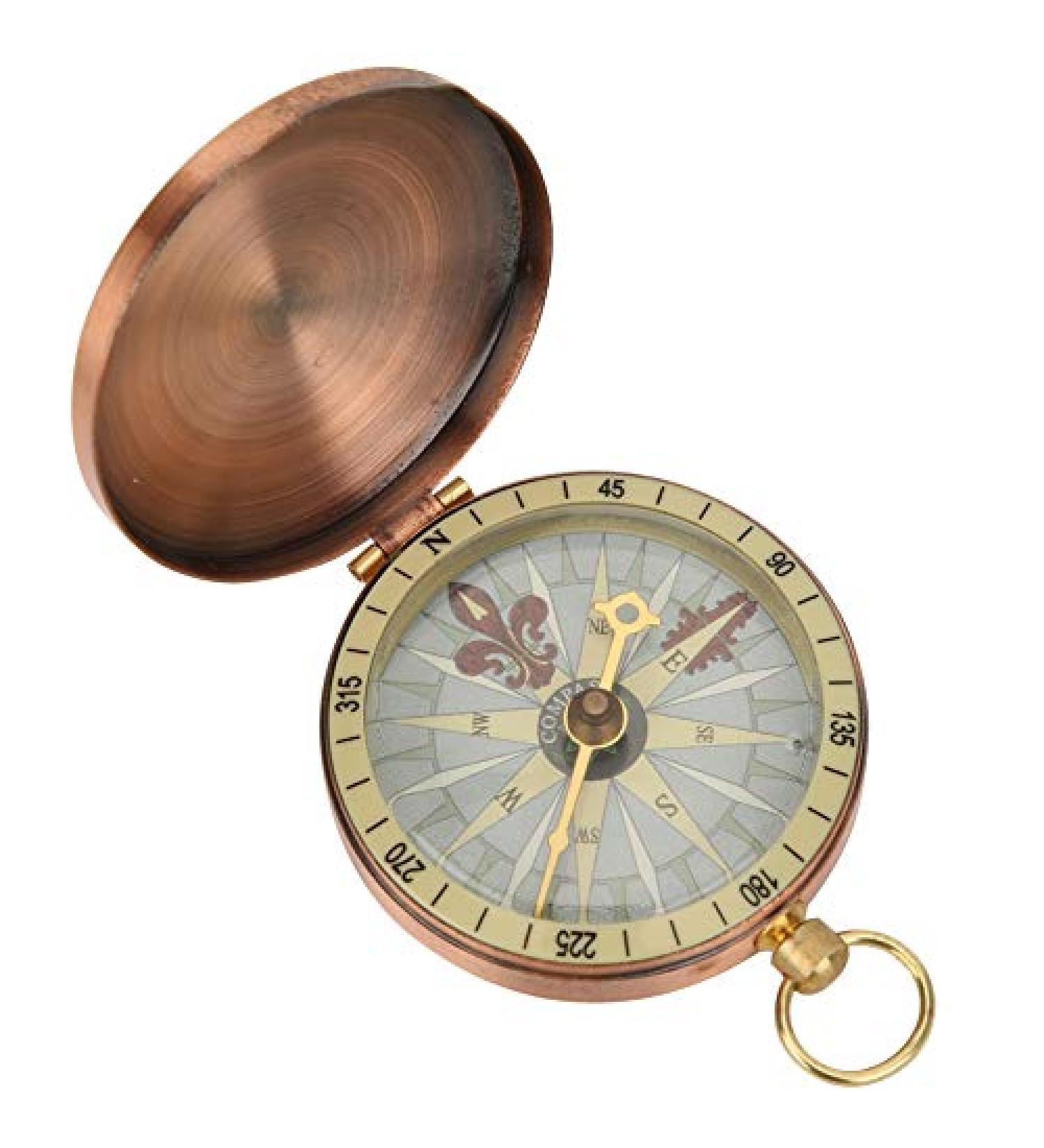 Tbest Portable Compass - Vintage Retro Metal Copper Flip Cover Pocket Watch Compass for Camping Hiking & Boating | International Shipping Available - Buy Online on GoSupps.com