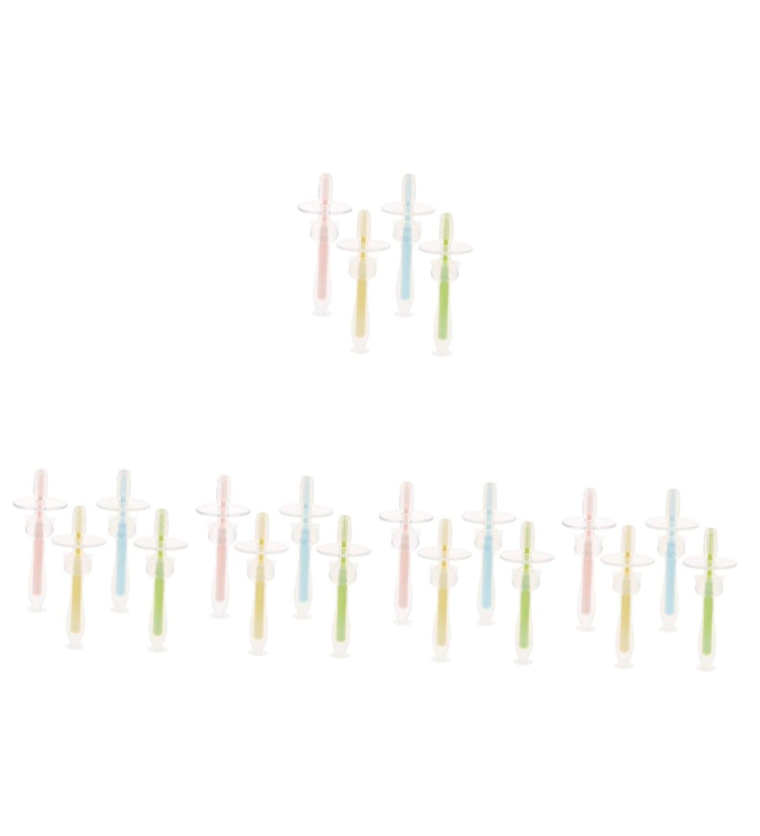 Beavorty 20 Stk Baby Toothbrush - Soft Silicone Training Toothbrush for Toddlers | Safe & Gentle for Kids - Ideal for Baby Oral Care - Buy Online on GoSupps.com