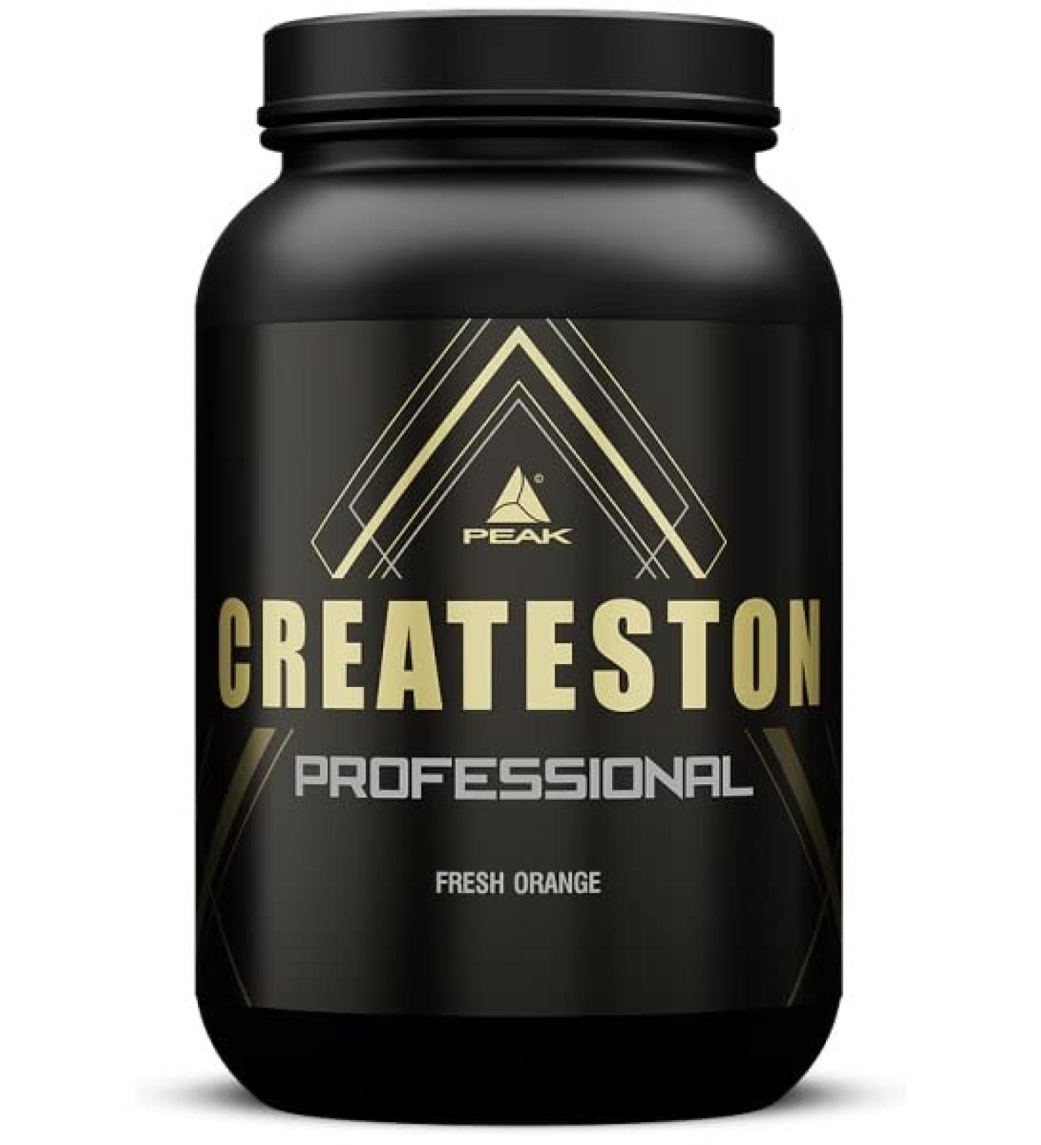 Peak Createston Professional 1575g - Fresh Orange | 15 Portions | All-in-One Post Workout Formula | Whey Protein Carbs & Creatine AKG for Muscle Growth - Buy Online on GoSupps.com