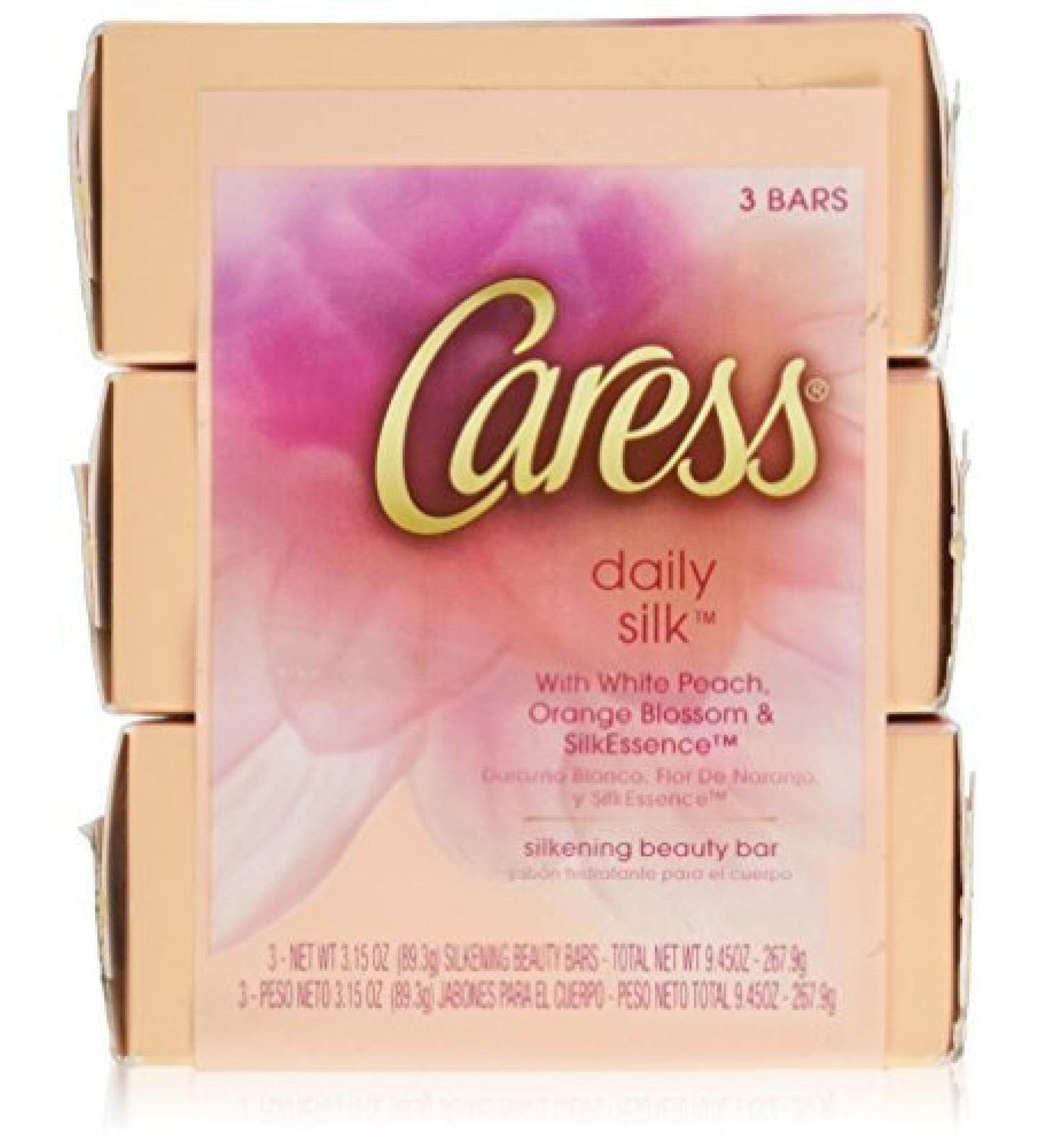 Caress Silk Beauty Bar Soap 3.15 oz - Daily Silk Extract & Floral Oil Essence (3 Bars) for Silky Soft Skin - Buy Online on GoSupps.com
