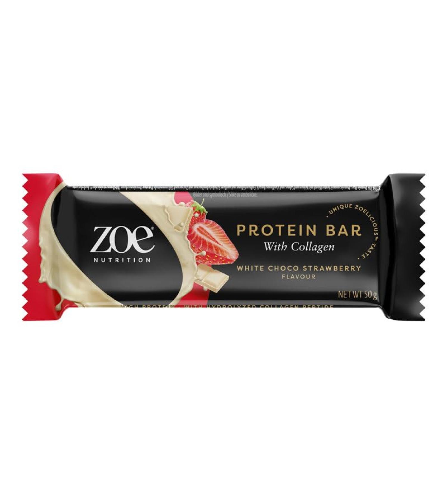 zoe Nutrition Protein Bar (50 g White Choco Strawberry) White Choco Strawberry 50 g