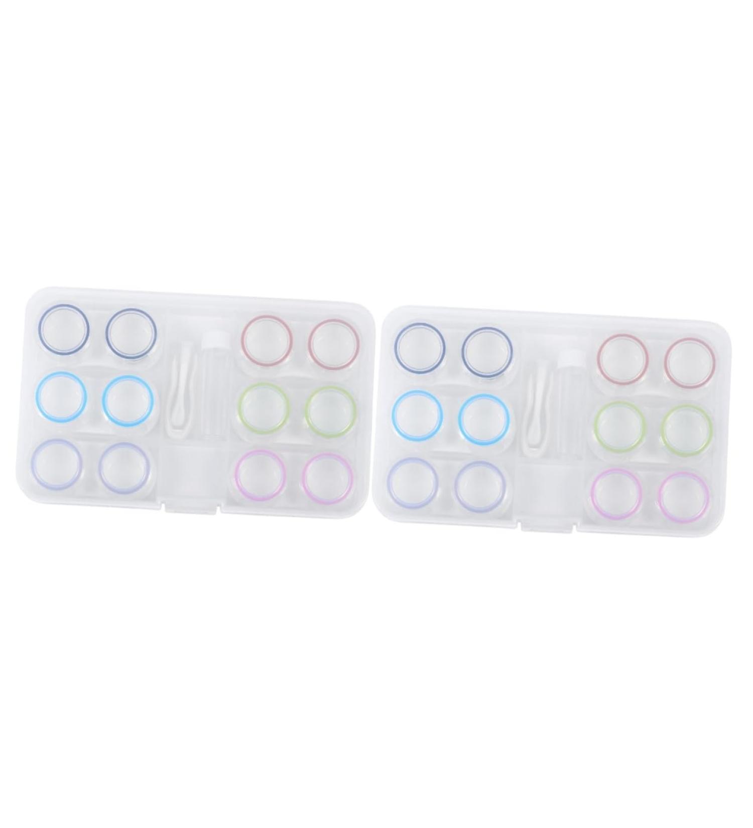 Buy Homsfou Clear Contact Lens Container - Stylish Lens Holder & Glass Storage Box for Travel | Durable & Portable Design - Buy Online on GoSupps.com