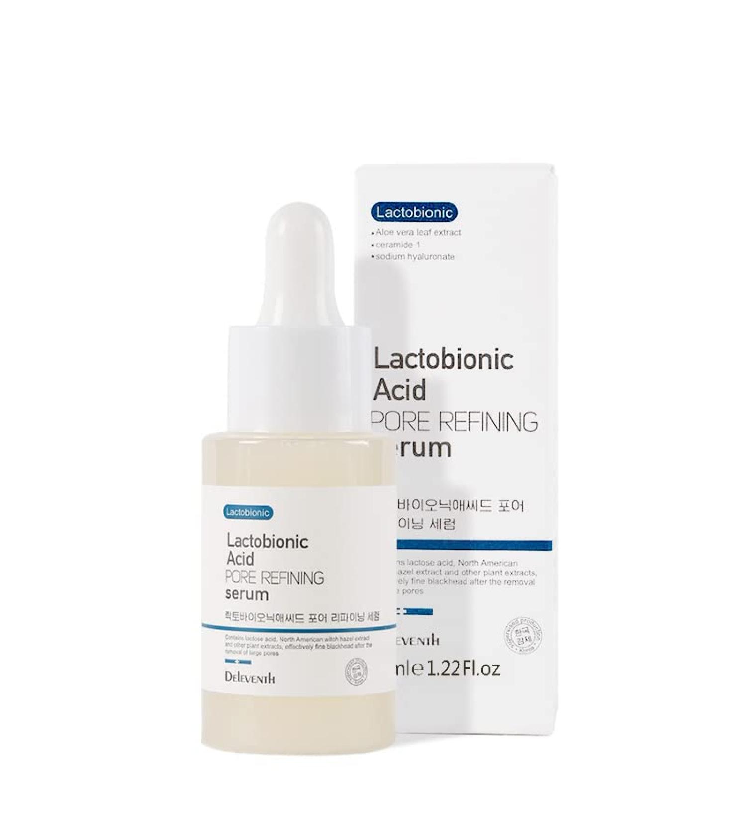 Deleventh Korea Lactobionic Acid Face Serum 37ml | Anti-Oxidant Pore Minimizer Blackhead Remover Healthy Skin Solution - Shop Worldwide - Buy Online on GoSupps.com