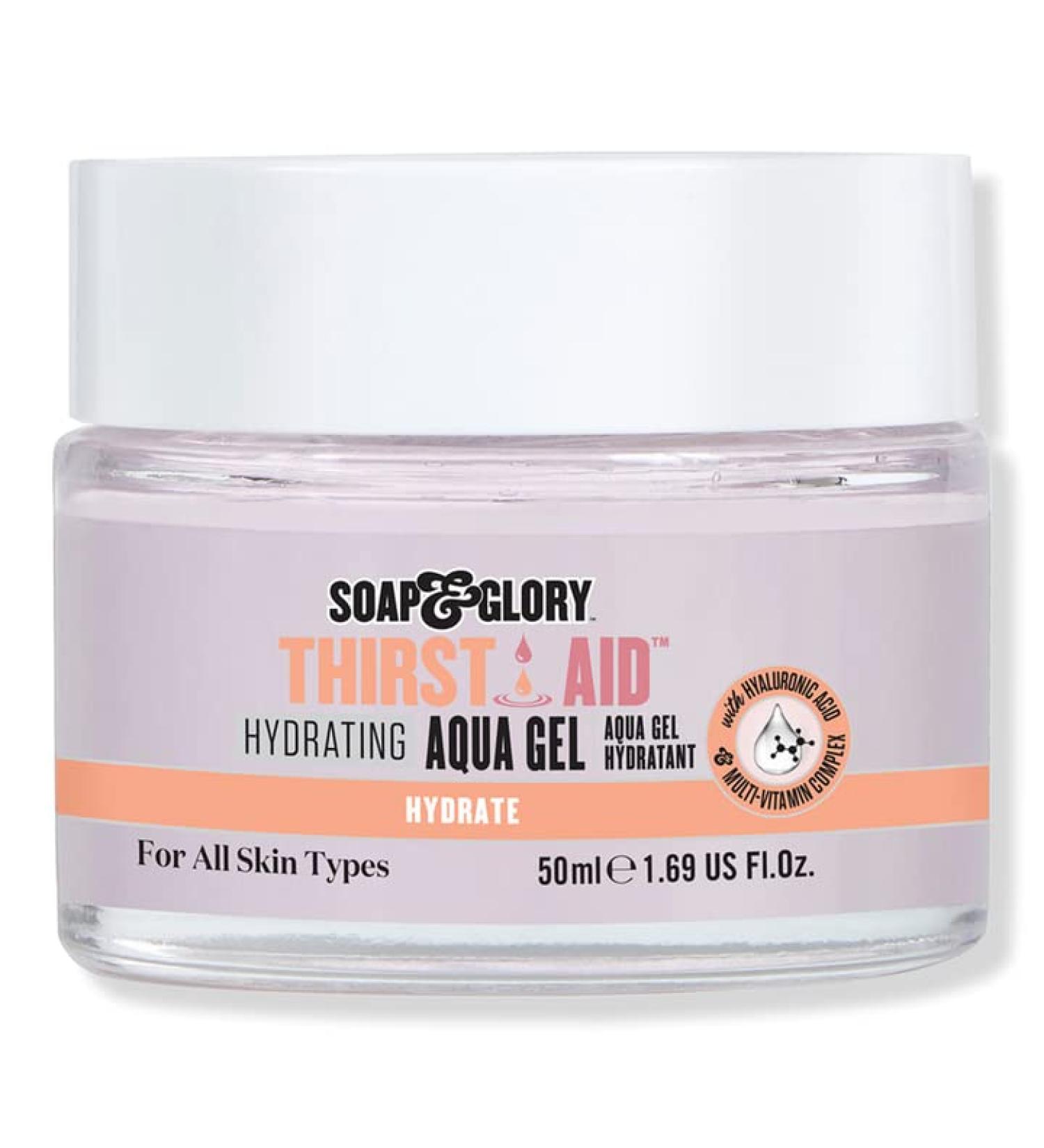 Soap & Glory Thirst Aid Hydrating Aqua Gel Face Cream - Hyaluronic Acid Moisturizer (1.69 fl oz) - Buy Online on GoSupps.com