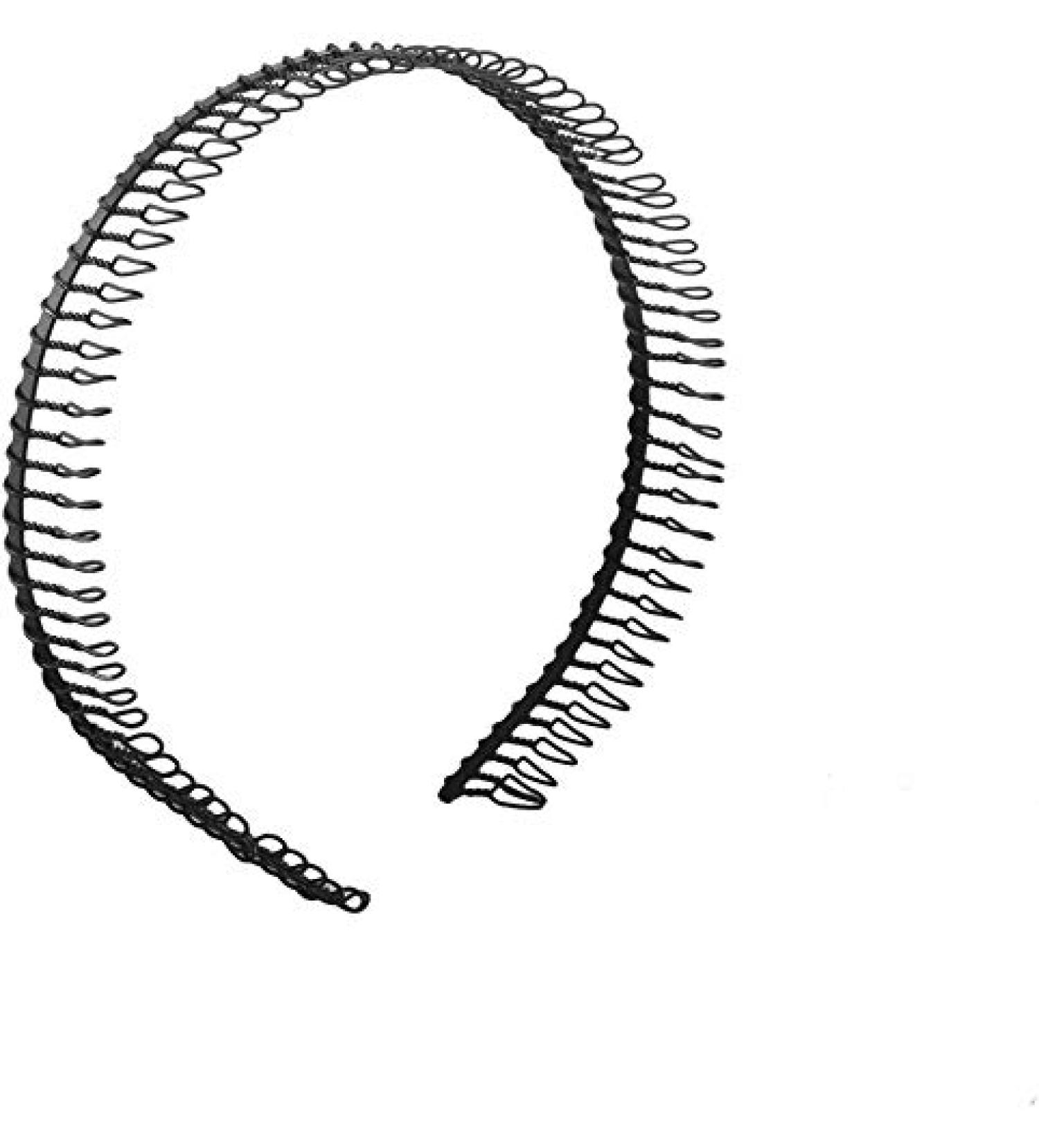 Healifty Woman Metal Teeth Comb Hair Hoop Headband - Black | Hair Accessories - Buy Online on GoSupps.com