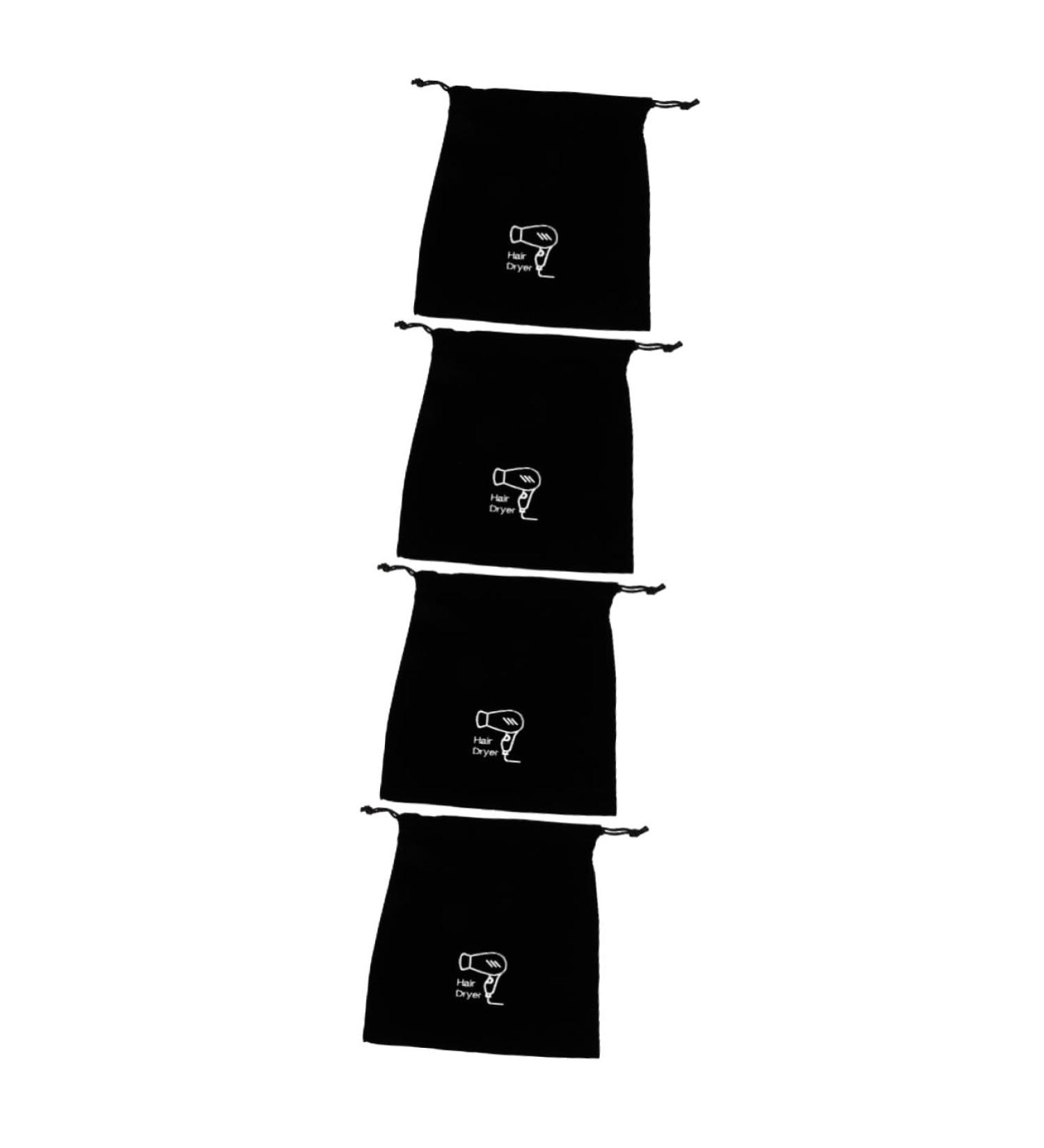 NOLITOY 4pcs Flannel Hair Dryer Bag Hair Dryer Travel Bag Hair Dryer Storage Bag for Hair Dryer Hair Dryer Bag for Travel Curling Iron Travel Bag Travel Drawstring Bag Makeup Brush Bag 26.00X23.00X0.50CMx4pcs Blackx4pcs - Buy Online on GoSupps.com