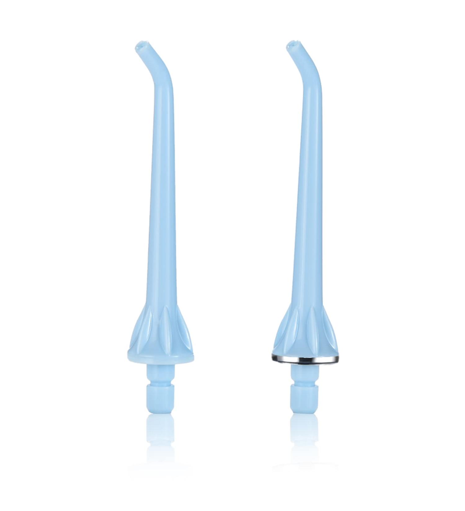Tovendor 2PCS Replacement Tips for TOVENDOR Electric Water Flosser (F5020D) Dental Oral Irrigator Nozzle (Light Blue)