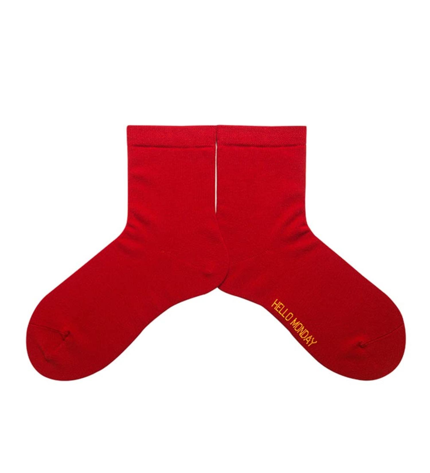 Chinese New Year Red Socks Gift Box - Good Luck Cotton Sports Socks for Men & Women (3 Pairs, Size 37-44) - Buy Online on GoSupps.com