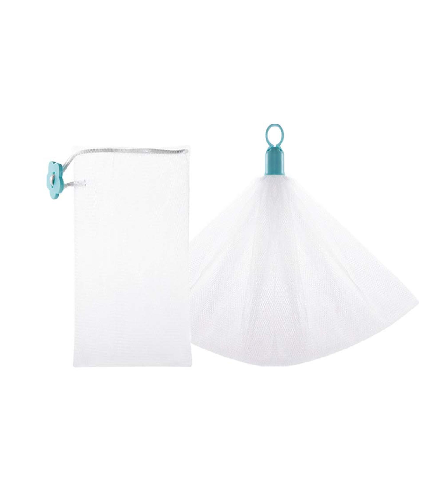 2pcs Nylon Mesh Saver Bag - Bubble Foam Net Exfoliating Pouch for Gentle Cleansing | International Shipping - Buy Online on GoSupps.com