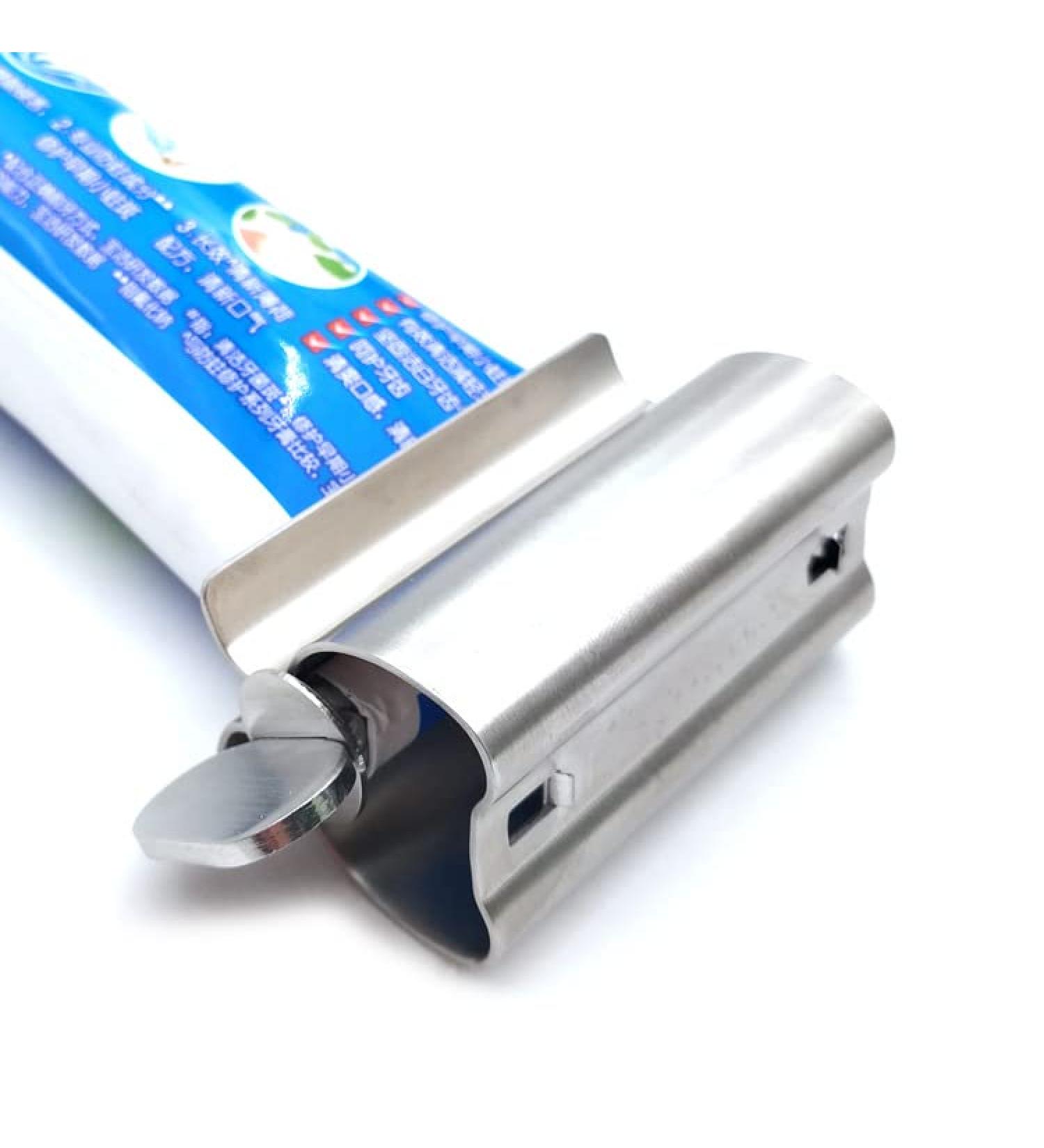 Toothpaste Tube Squeezer Stainless Steel Small Toothpaste Squeezer Dispenser Rollers Squeezing Tool for Face Cleanser for Bathroom Tube Winder Metal Toothpaste Tube Wringer - Buy Online on GoSupps.com