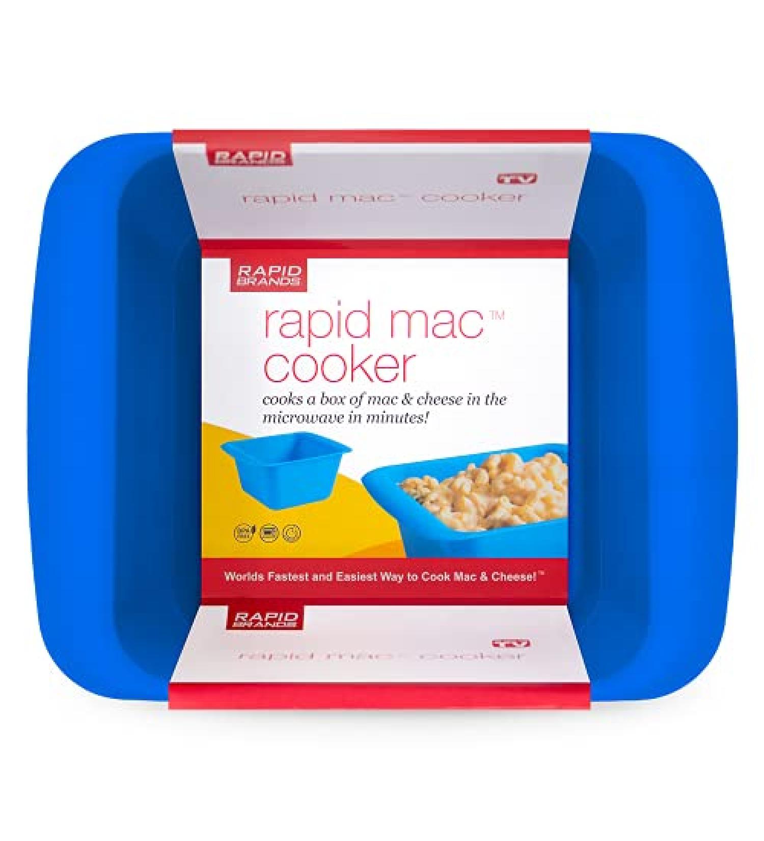 Rapid Mac Cooker - Microwave Macaroni & Cheese in 5 Minutes - Dorm, Small Kitchen, Office - Dishwasher-Safe, BPA-Free - Blue 1-Pack - Buy Online on GoSupps.com
