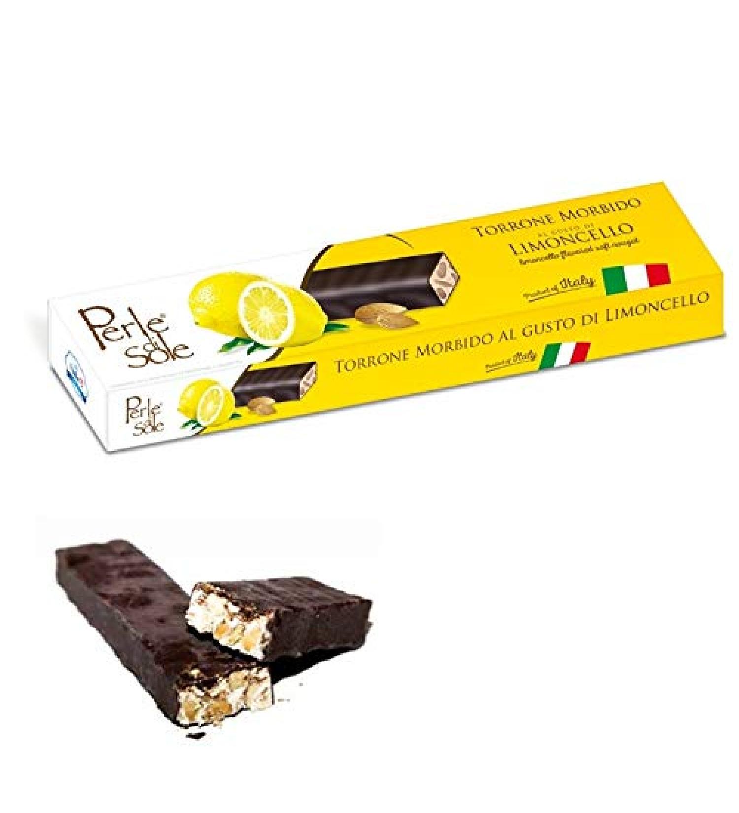 Soft Nougat and Dark Chocolate with Limoncello Fragrance - Perle di Sole - 6 Pieces