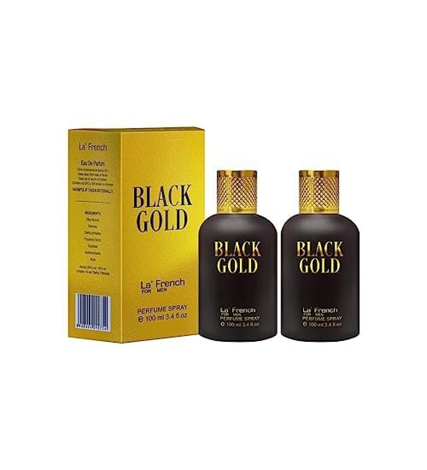 thakor craft La French Black Gold Perfume Combo for Men | 100ml + 100ml Eau De Parfum | Long Lasting Luxury Fragrance Set | Premium Scent | Perfume Gift Set (Pack of 2)