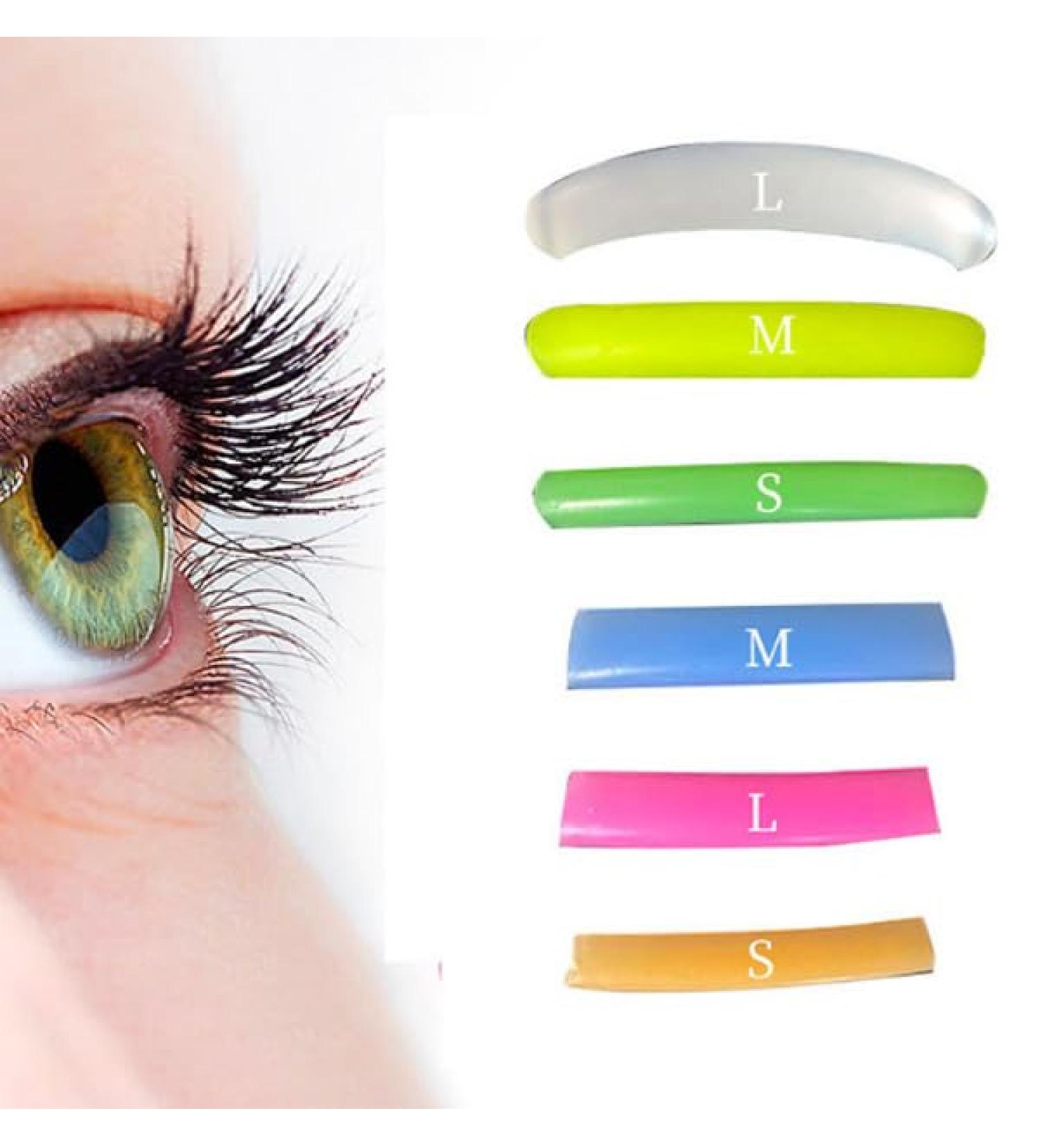 AKOAK 6 Pair Reusable Silicone Eyelash Curling Pads - Soft Colorful Eyelash Lifters in S M L for Perfect Curls - Buy Online on GoSupps.com
