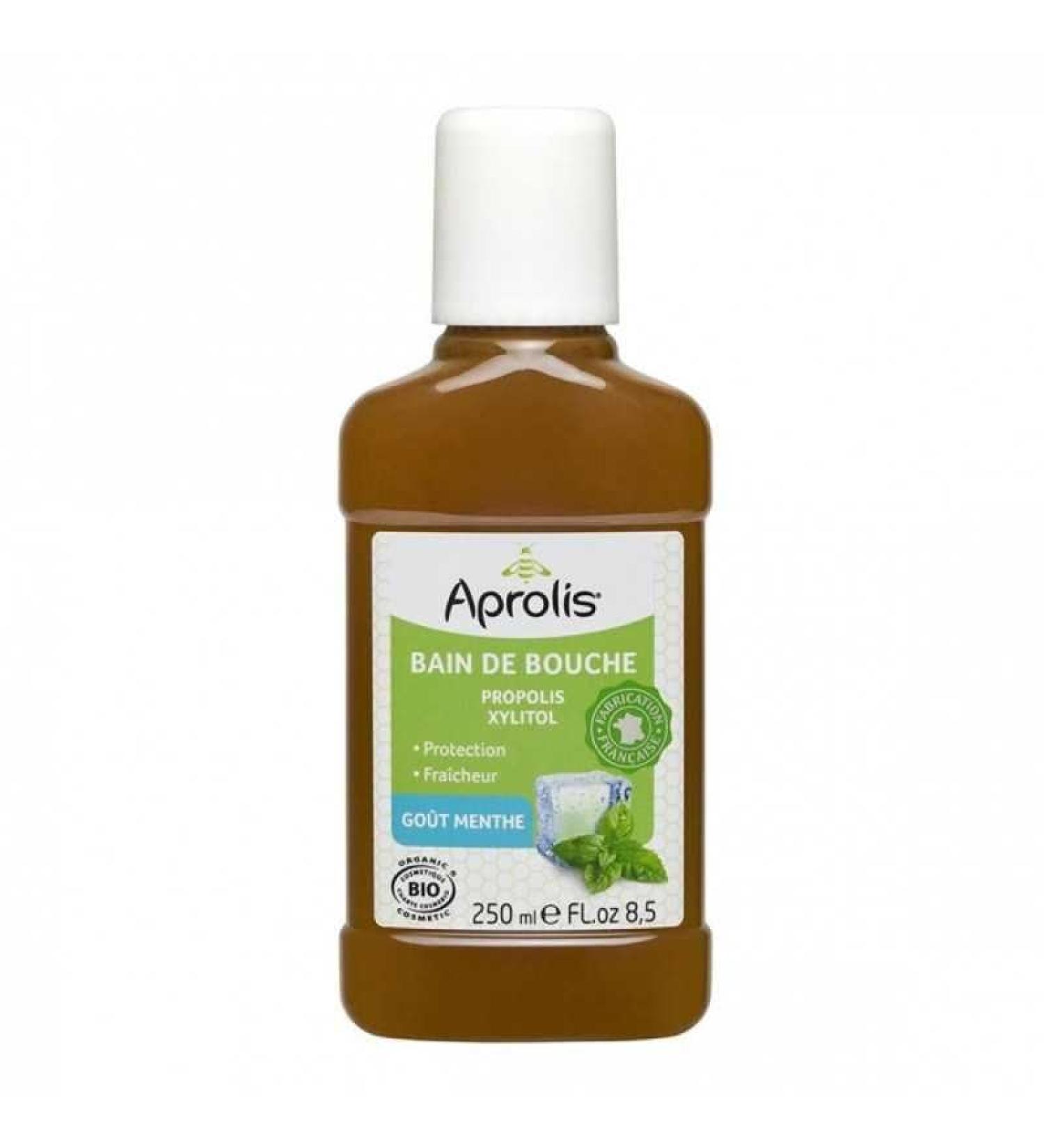 Aprolis Mouthwash Mint flavor 250ml certified organic - Buy Online on GoSupps.com