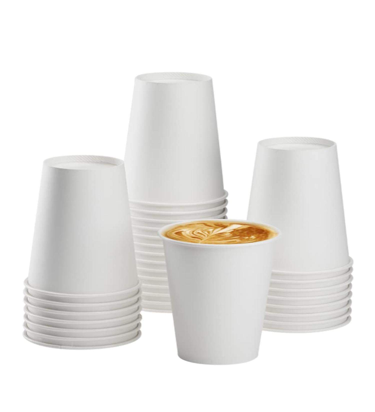 GOURMEX 1000 Disposable Coffee Cups | White Paper Cups Disposable Hot Cups | Ideal for Home Work and to-Go | Fits with Coffee Cups Disposable Lids (4oz) 4 Ounce - Buy Online on GoSupps.com