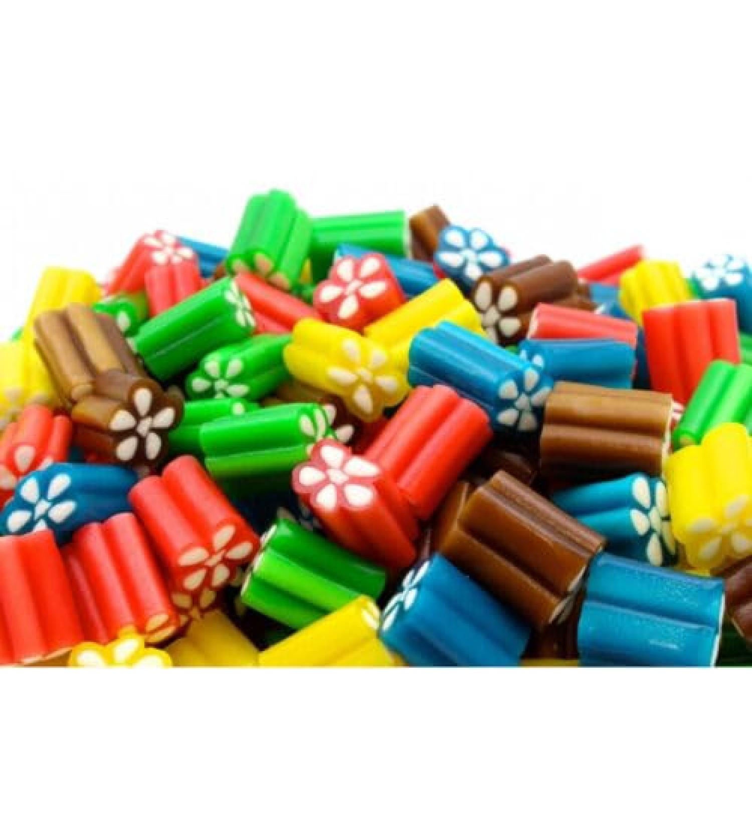 1KG Fruit Liquorice Flowers - Fruit Flavoured Liquorice Sweets - Pistols - Fruit Shooters - Licorice