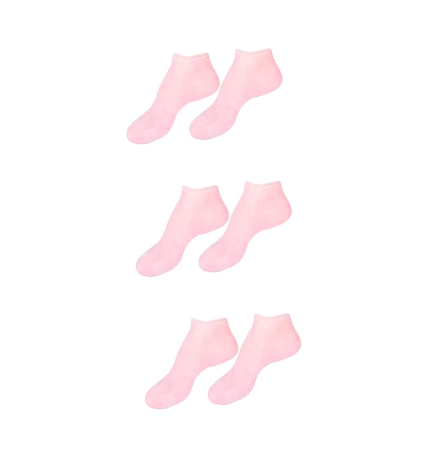 Beavorty 3 Pairs Sock Booties for Women Lotion Spa Moisturizing Gel Booties Moisturizing Heel Sleeves Beauty Care Silicone Gel Skin Protect Soles Sebs Sole Pads Miss High Heel Crack Pink - Buy Online on GoSupps.com