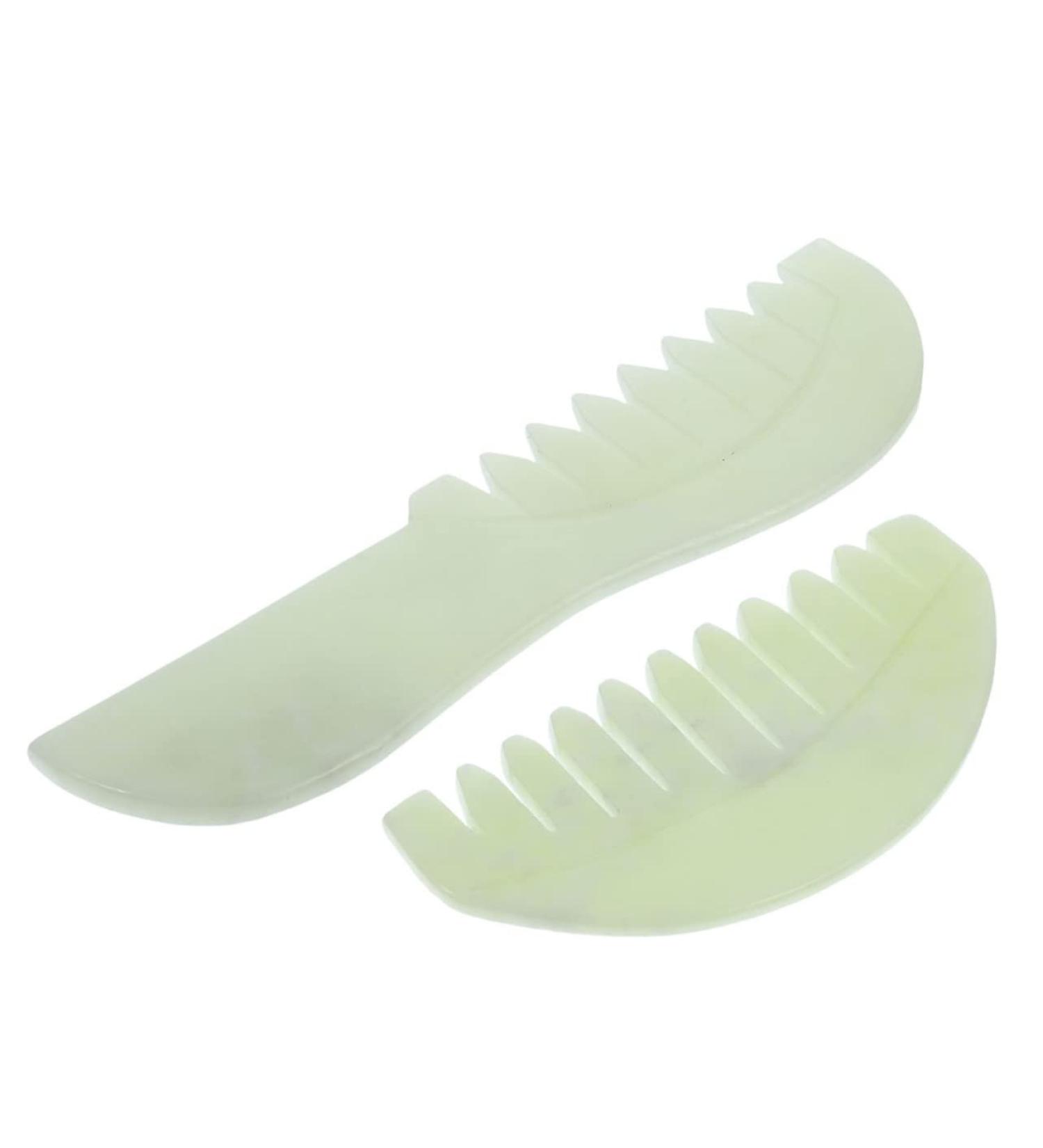 Fomiyes Jade Hair Comb & Scalp Massager | Christmas Gifts for Relaxation | Face & Scalp Massage Tool - Buy Online on GoSupps.com