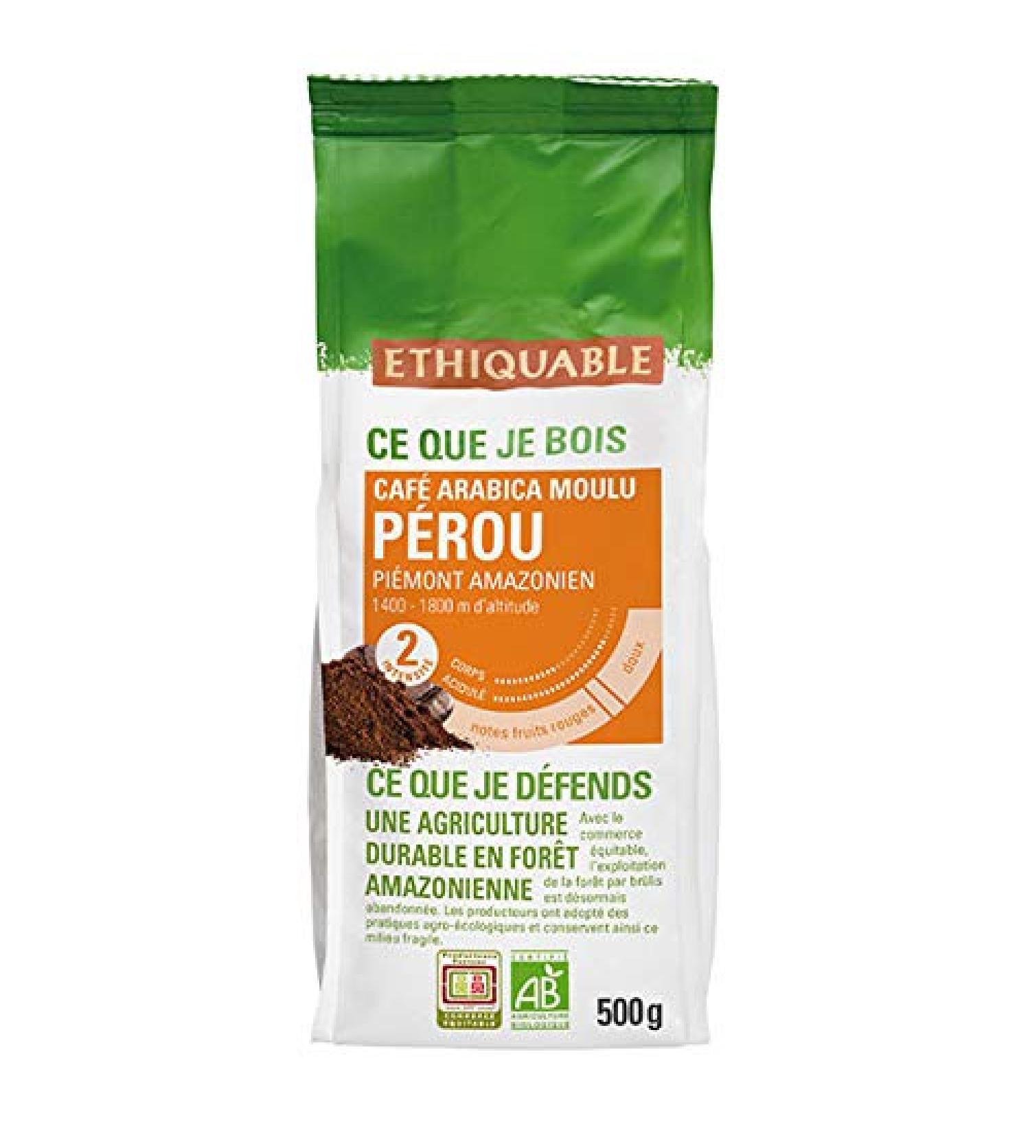 Ethiquable - Peruvian Ground Coffee 500G - Sold per unit - Buy Online on GoSupps.com
