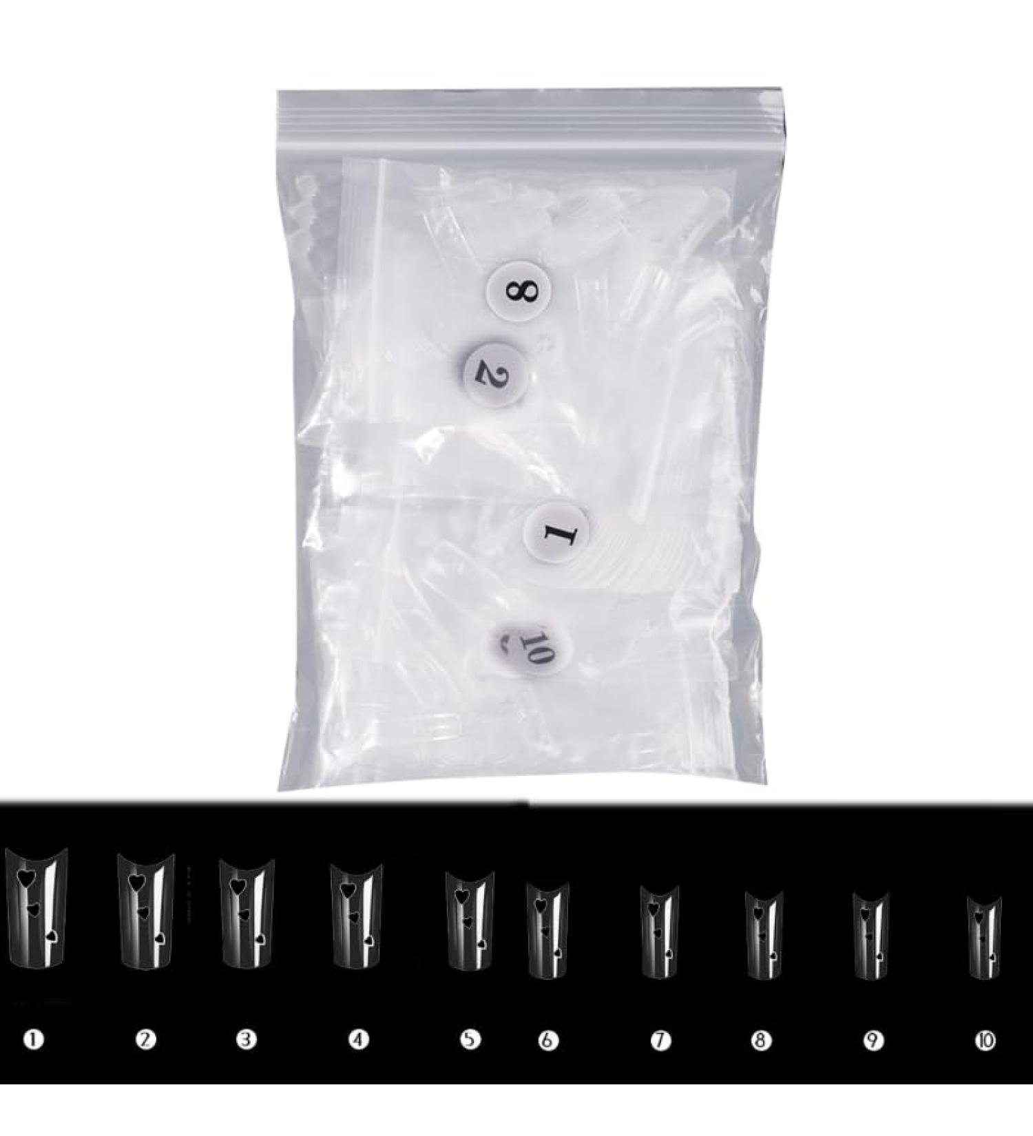 500Pieces Fake Nails Hollow Nail Tip Press On Nails Artificial Nails Full Cover Resin Fake Nails for Women Girls Nail Decorations Nail Accessories Manicure Tools DIY Nail Art - Buy Online on GoSupps.com