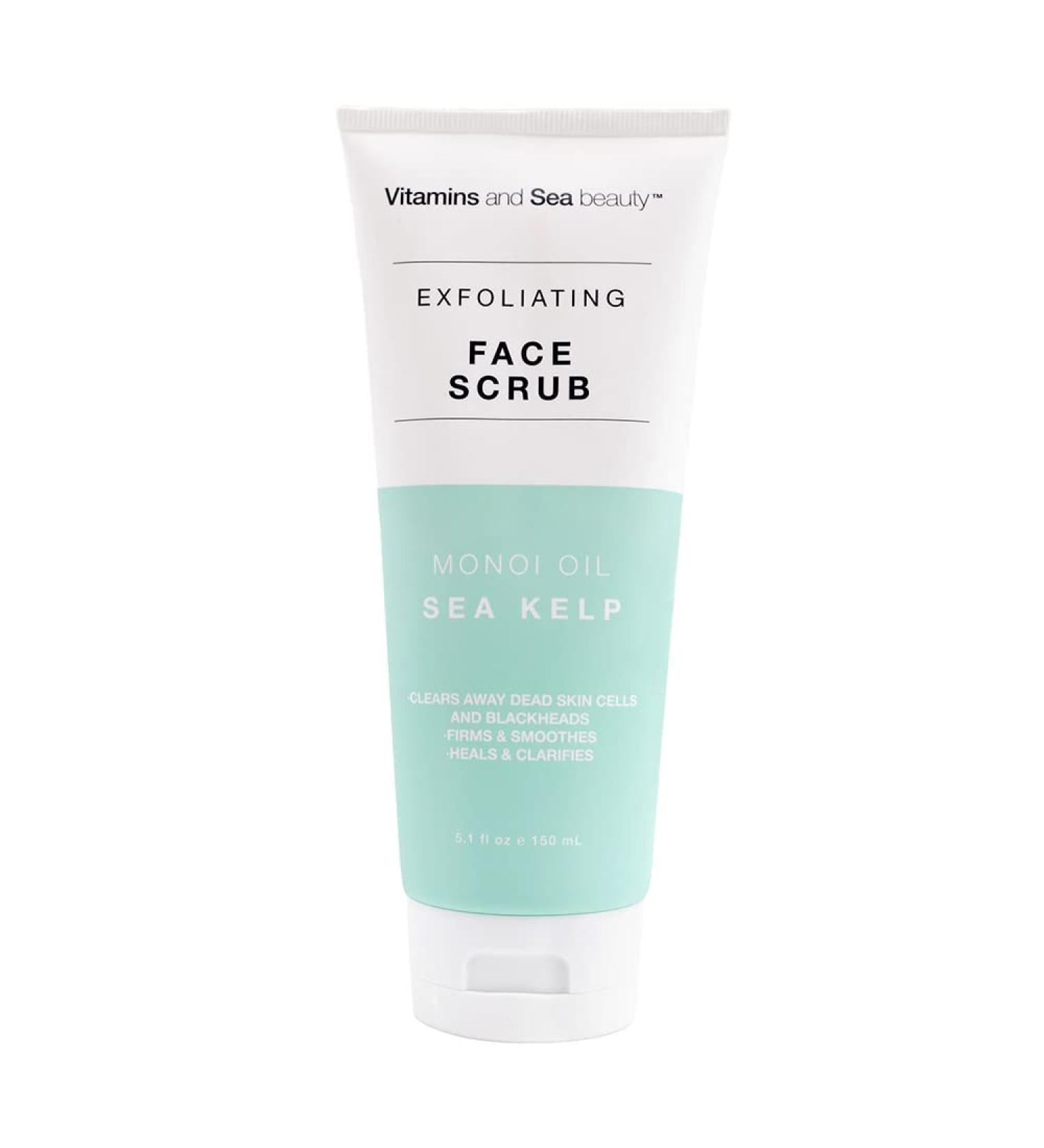 Sea Beauty Hydrating Exfoliating Face Wash Scrub with Monoi Oil and Sea Kelp - 5.1 Fl Oz - Buy Online on GoSupps.com
