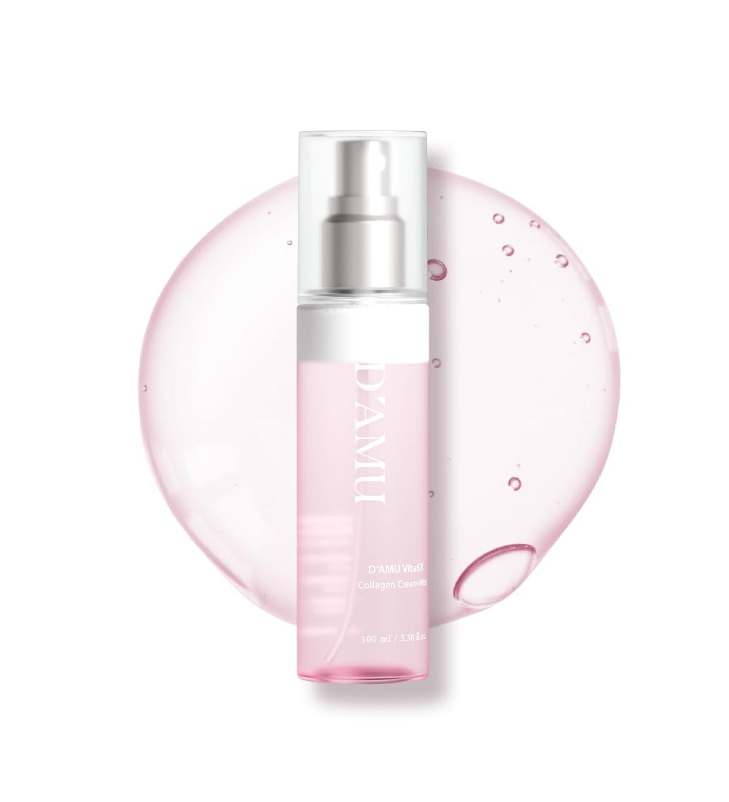D'AMU Collagen Cream Face Mist Hydrating & Radiance-Boosting Facial Spray with Vita 5X Multi-Vitamin Complex for Elasticity Care & Radiant Glow Korean Skincare Gift for Women 3.38 fl.oz. - Buy Online on GoSupps.com