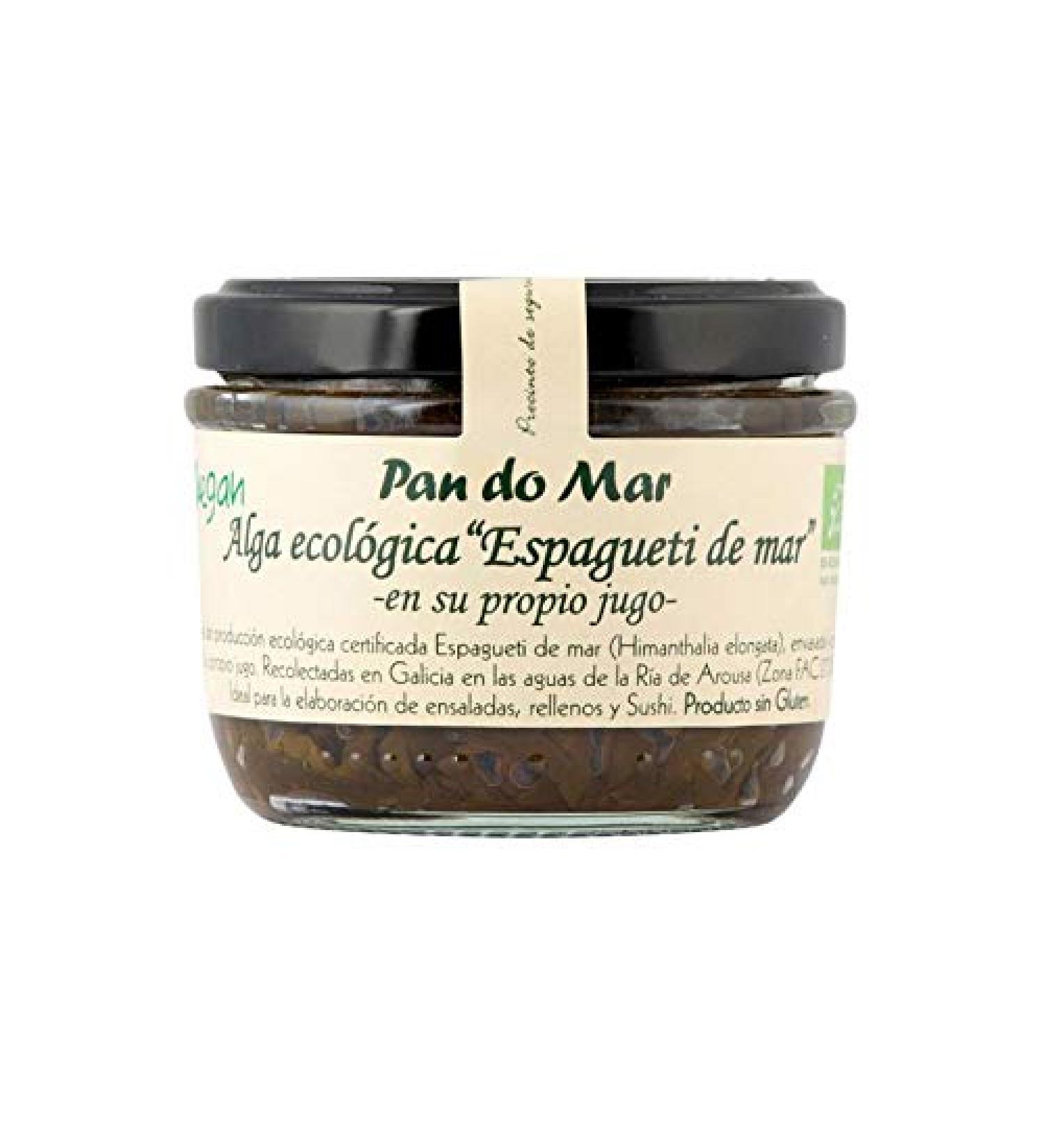 Pan do Mar Organic Sea Spaghetti Seaweed in Own Juice 125g Pot