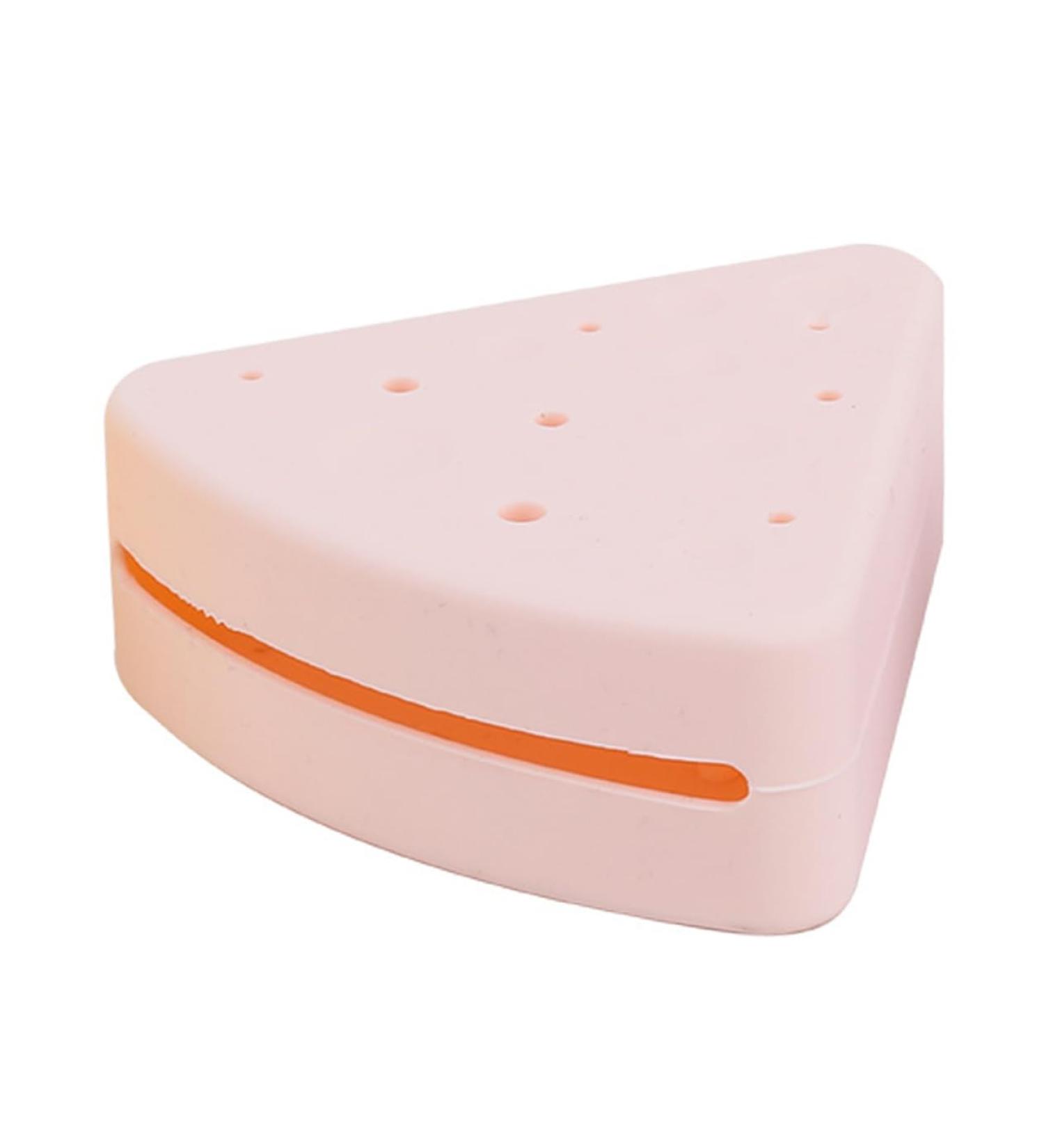 Ipetboom Triangle Beauty Powder Puff Storage Tool Make up Pink Silica Storage Rack Travel Triangles Pink 7.1x6.7cm - Buy Online on GoSupps.com