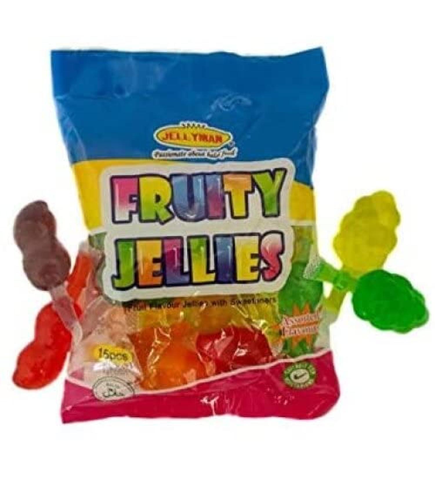 Fruity Jellies Fruit Pops Halal Jelly TiK Tok Challenge Sweets Candy 300g (15pcs) for Kids, Birthday Parties, Festival (20)